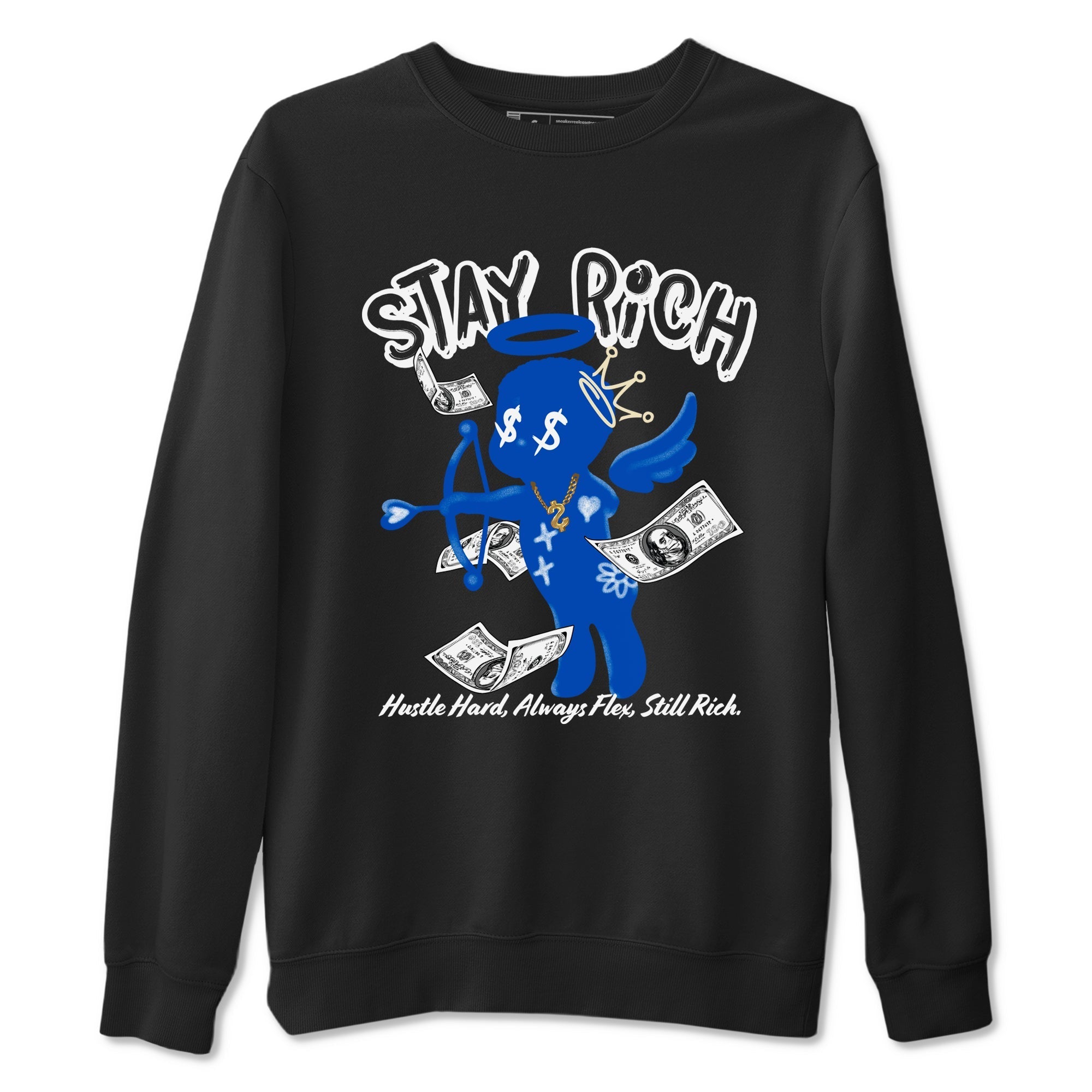 Stay Rich snkmatch Tees - Air Jordan 1 Game Royal