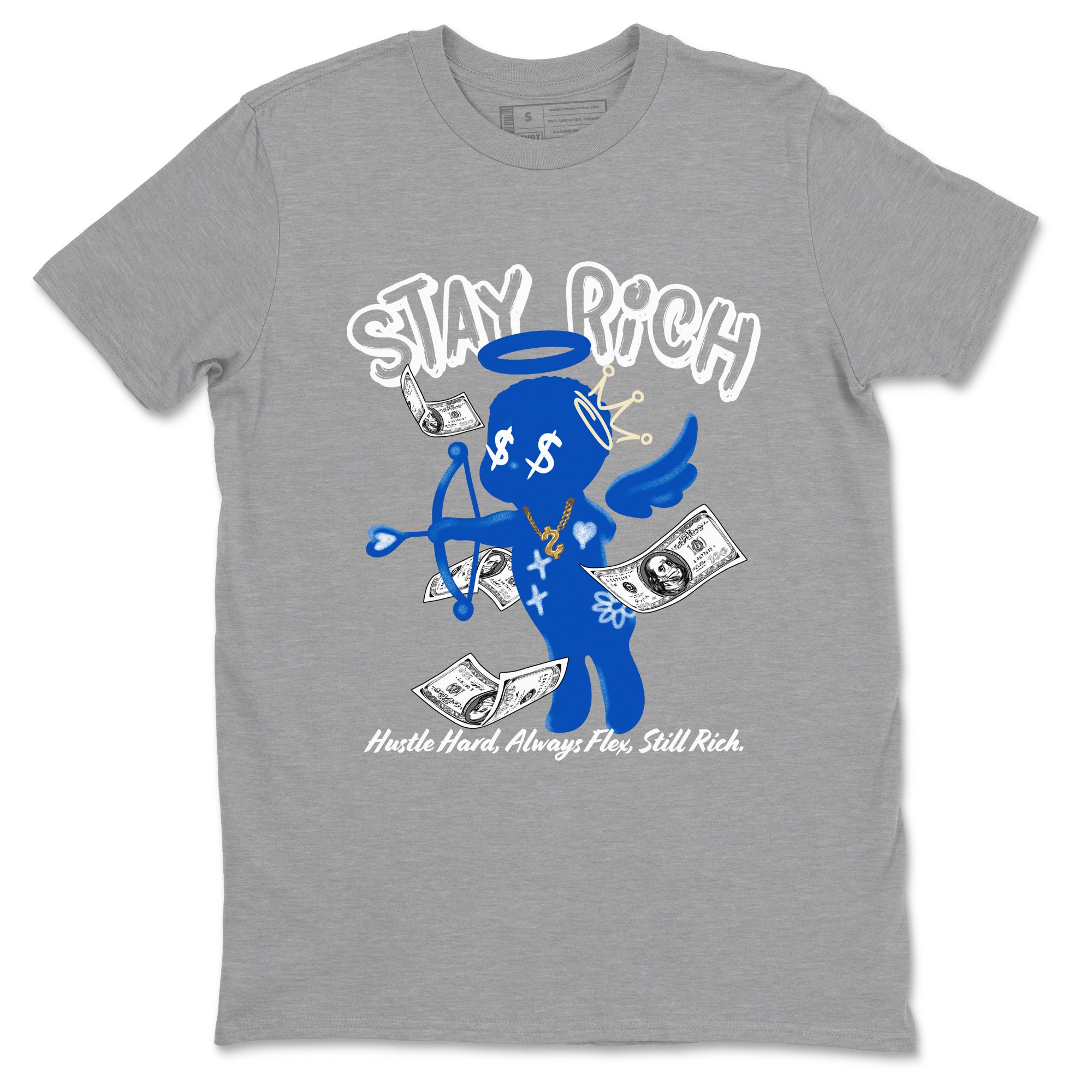 Stay Rich snkmatch Tees - Air Jordan 1 Game Royal