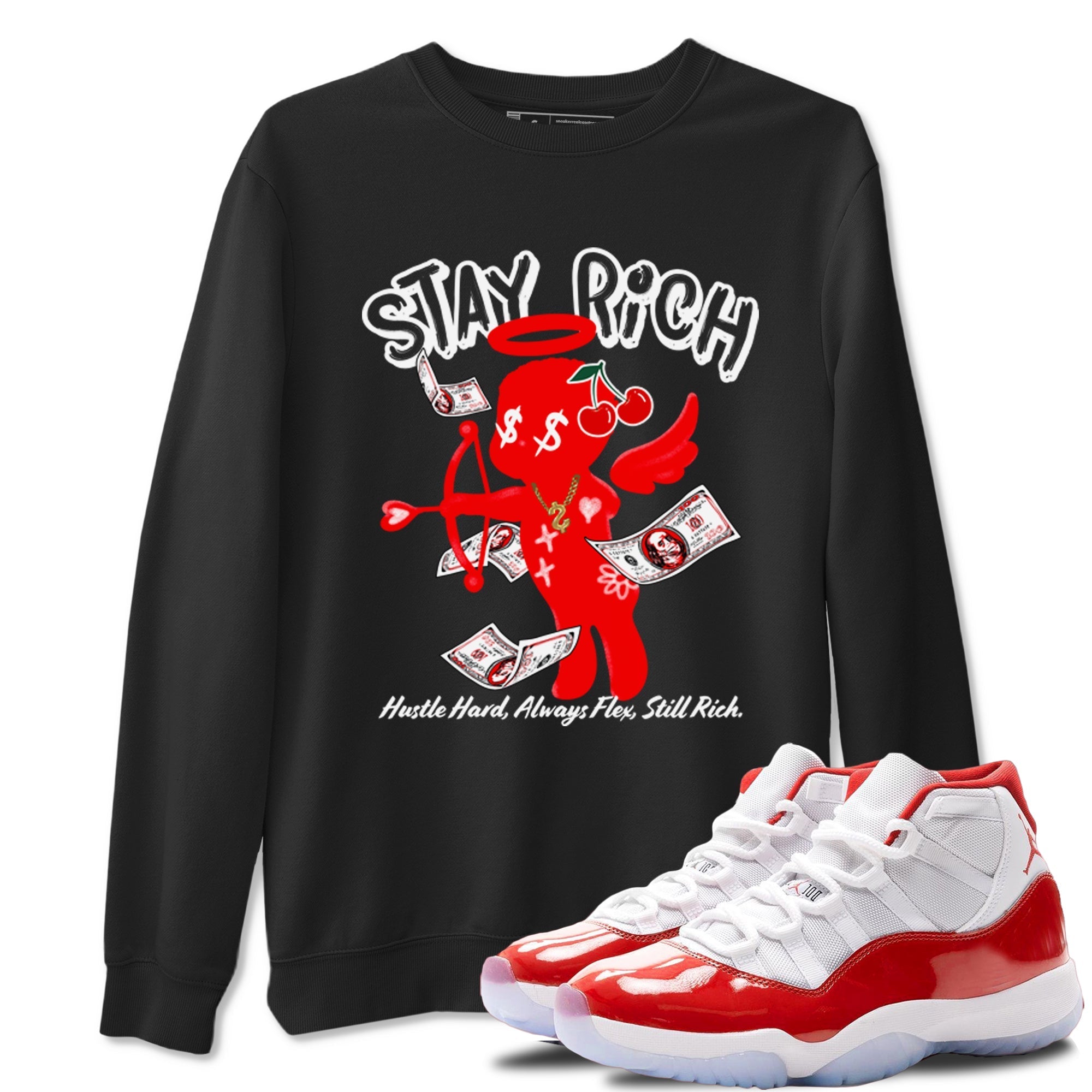 Stay Rich snkmatch Tees - Air Jordan 11 Cherry