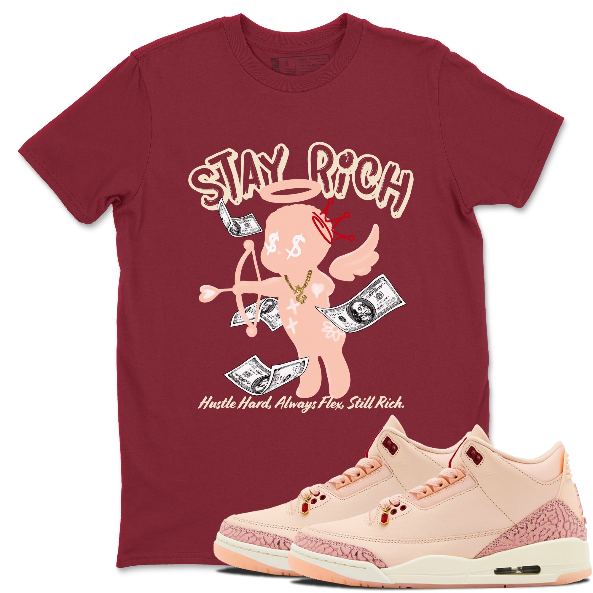 Stay Rich snkmatch Tees - Air Jordan 3 Valentines Day