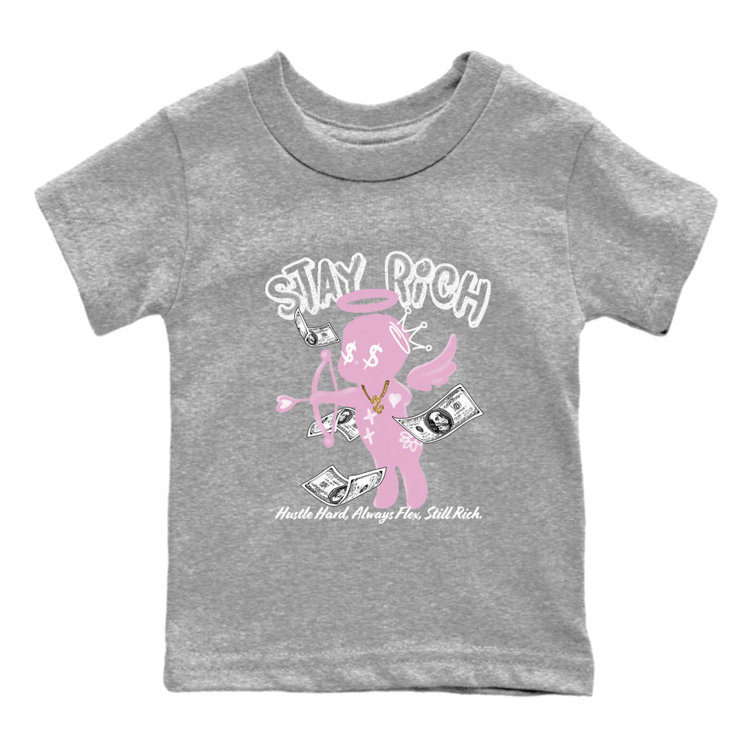 Stay Rich snkmatch Tees Kids - Air Jordan 4 Orchid
