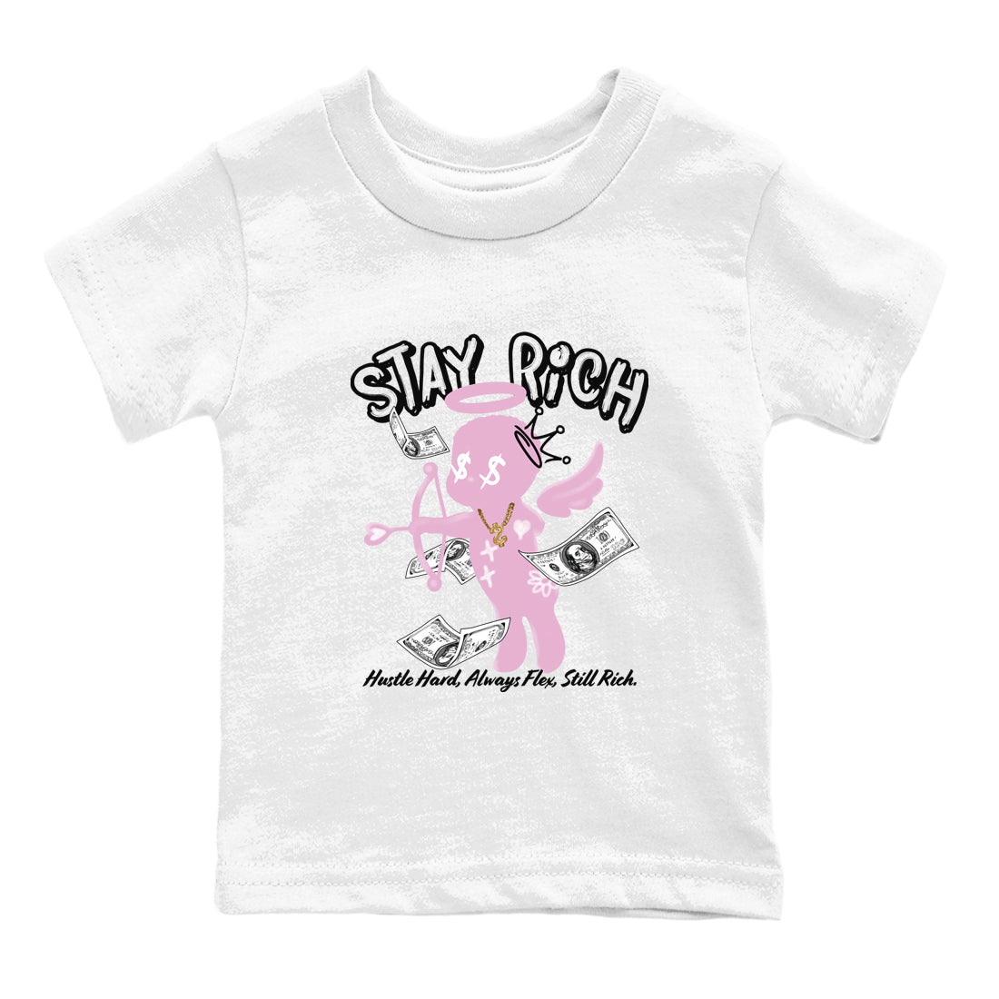 Stay Rich snkmatch Tees Kids - Air Jordan 4 Orchid