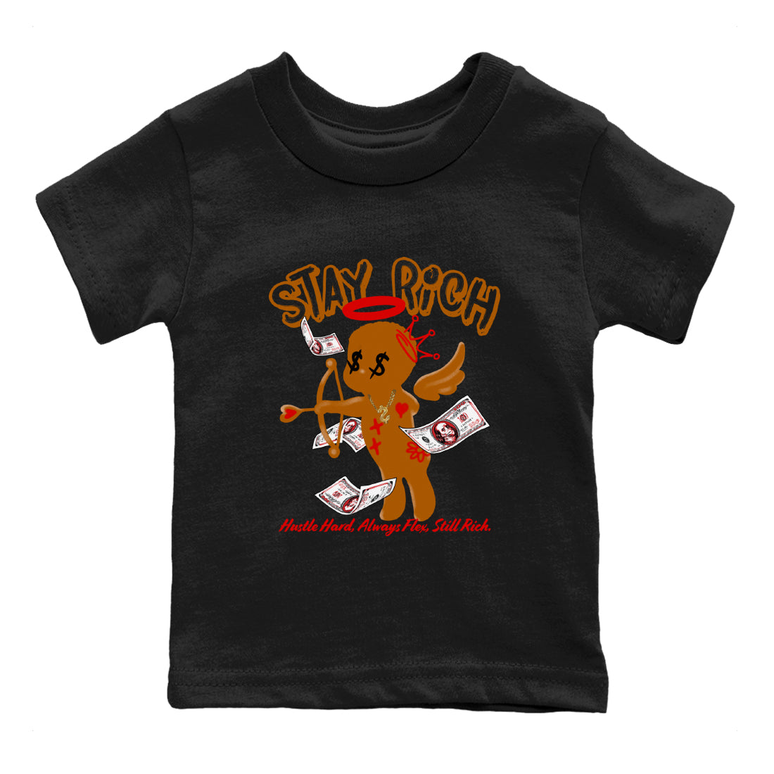 Stay Rich snkmatch Tees Kids - Air Jordan 5 Archaeo Brown