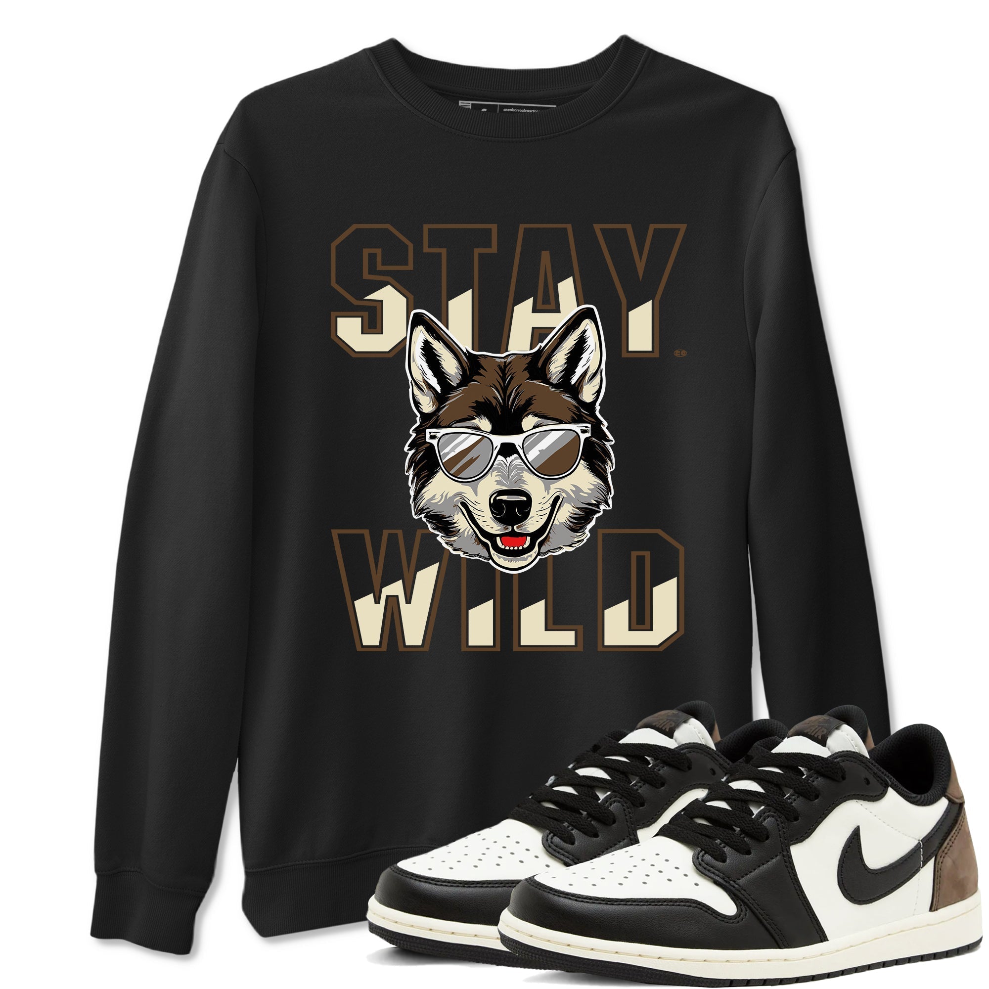 Stay Wild snkmatch Tees - Air Jordan 1 Mocha