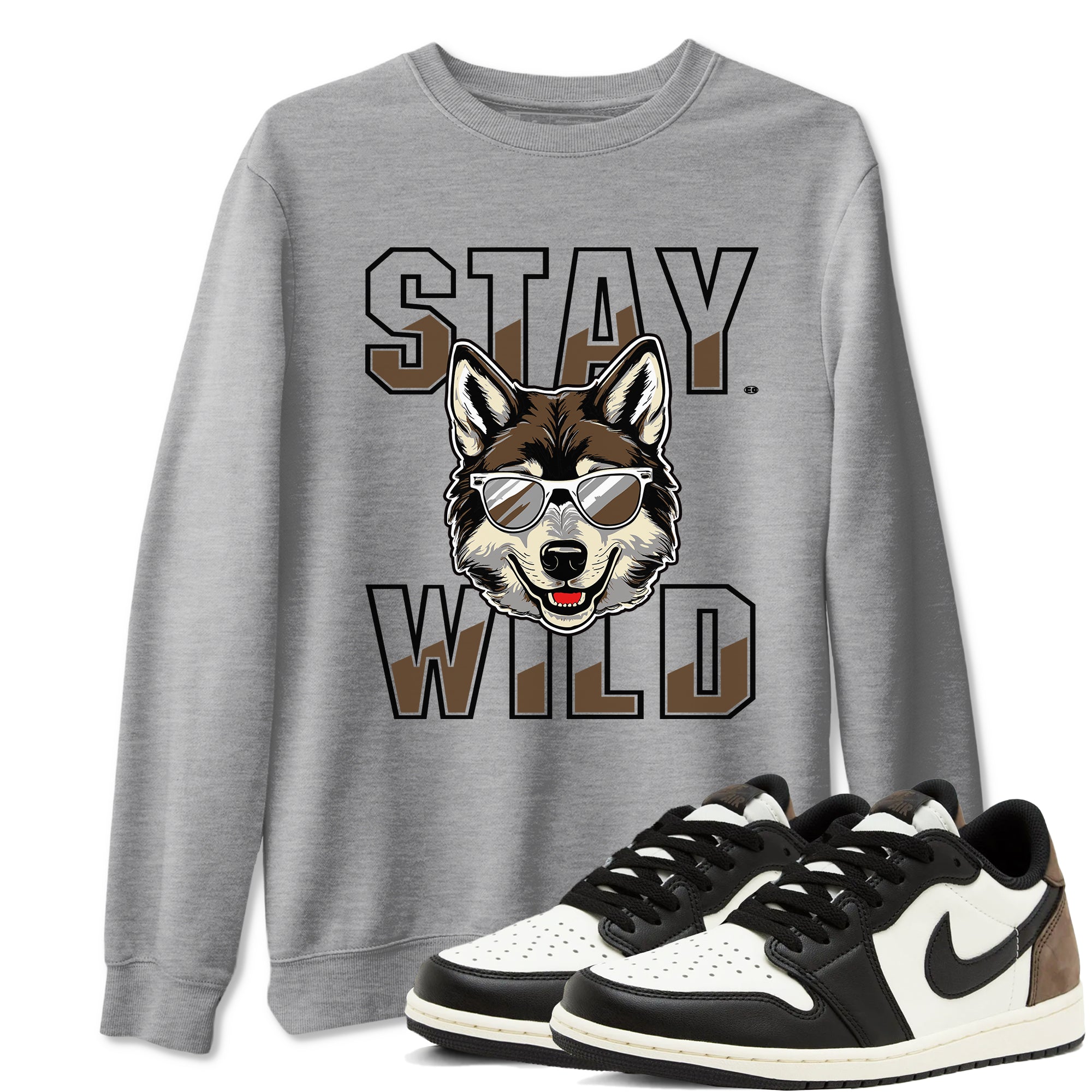 Stay Wild snkmatch Tees - Air Jordan 1 Mocha