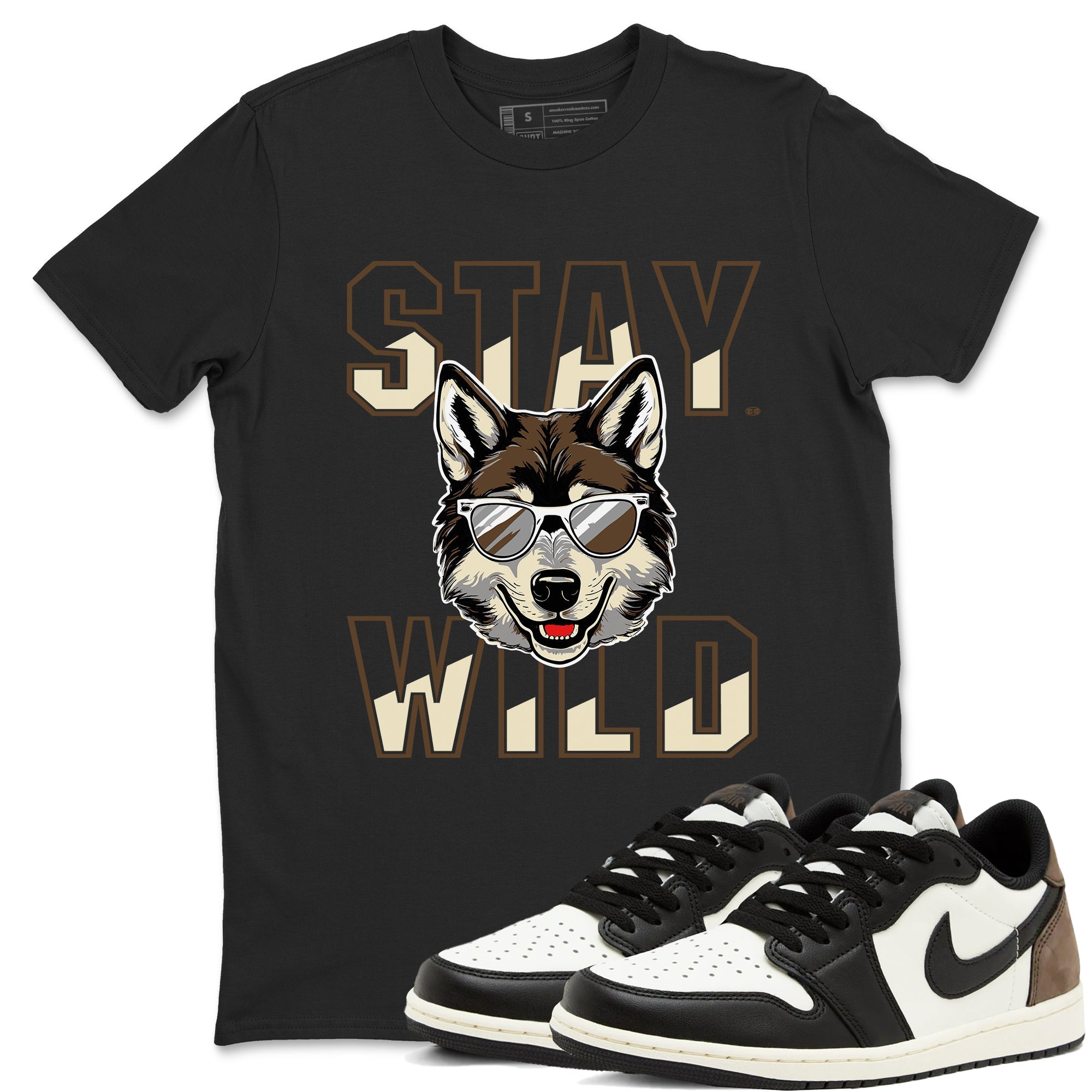 Stay Wild snkmatch Tees - Air Jordan 1 Mocha