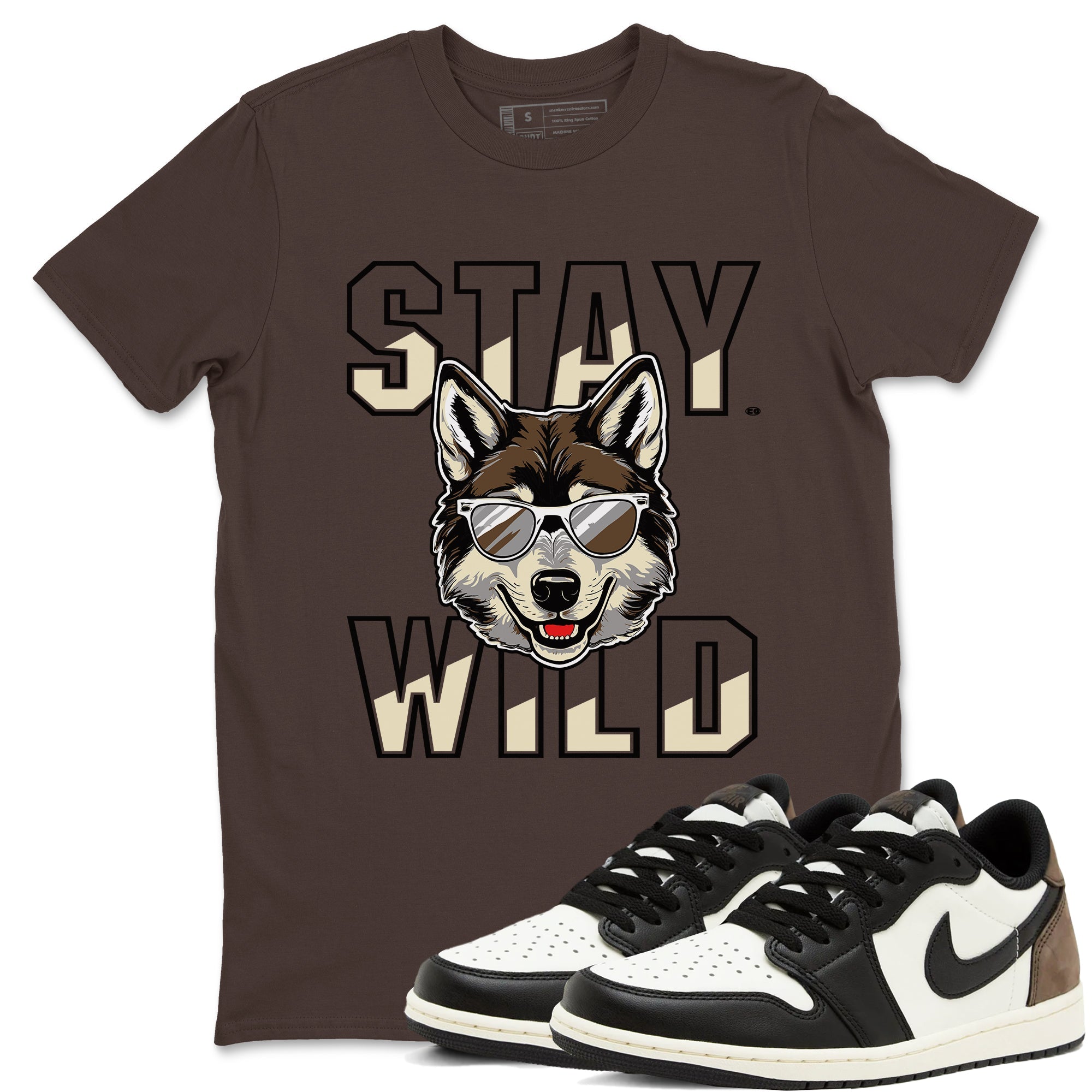 Stay Wild snkmatch Tees - Air Jordan 1 Mocha