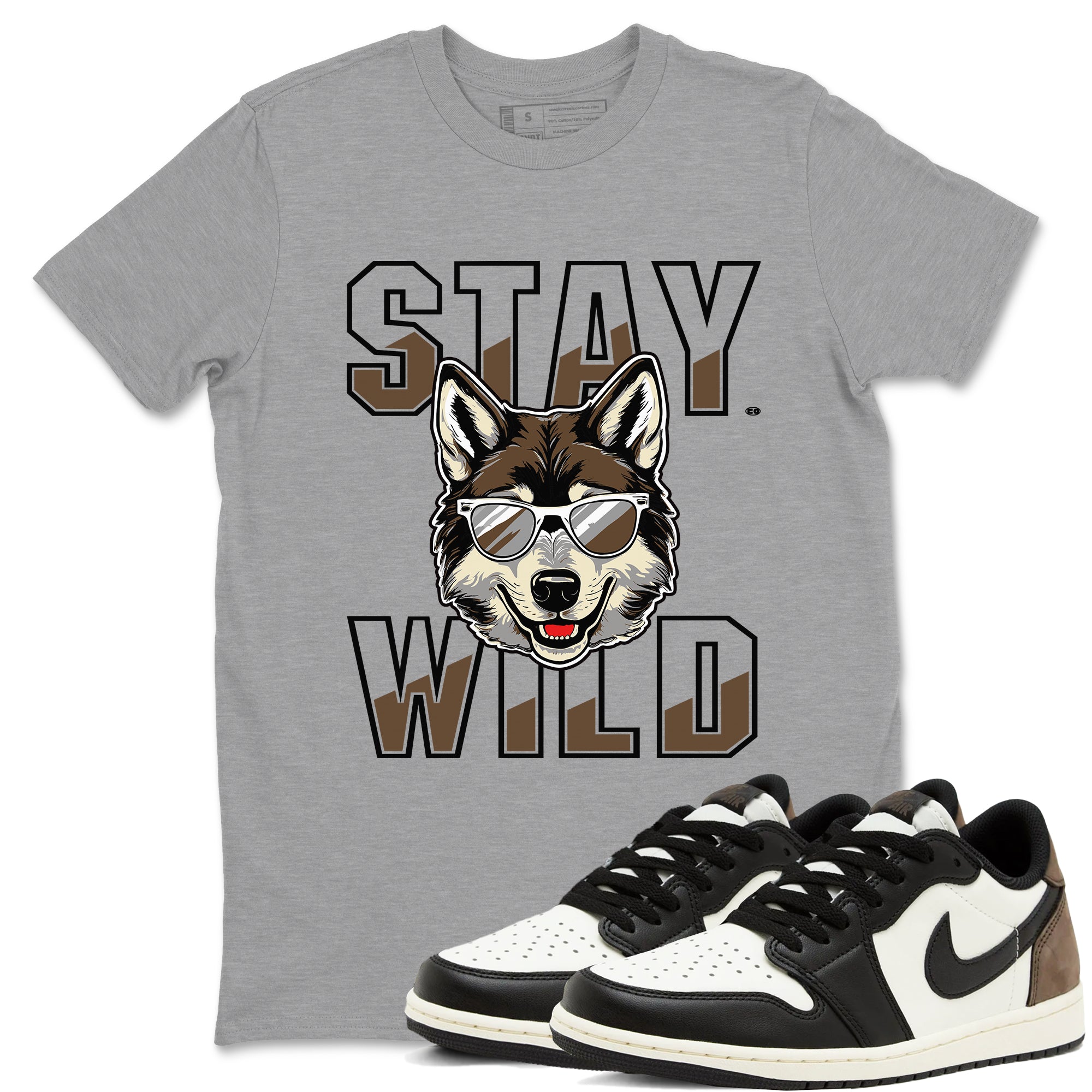 Stay Wild snkmatch Tees - Air Jordan 1 Mocha