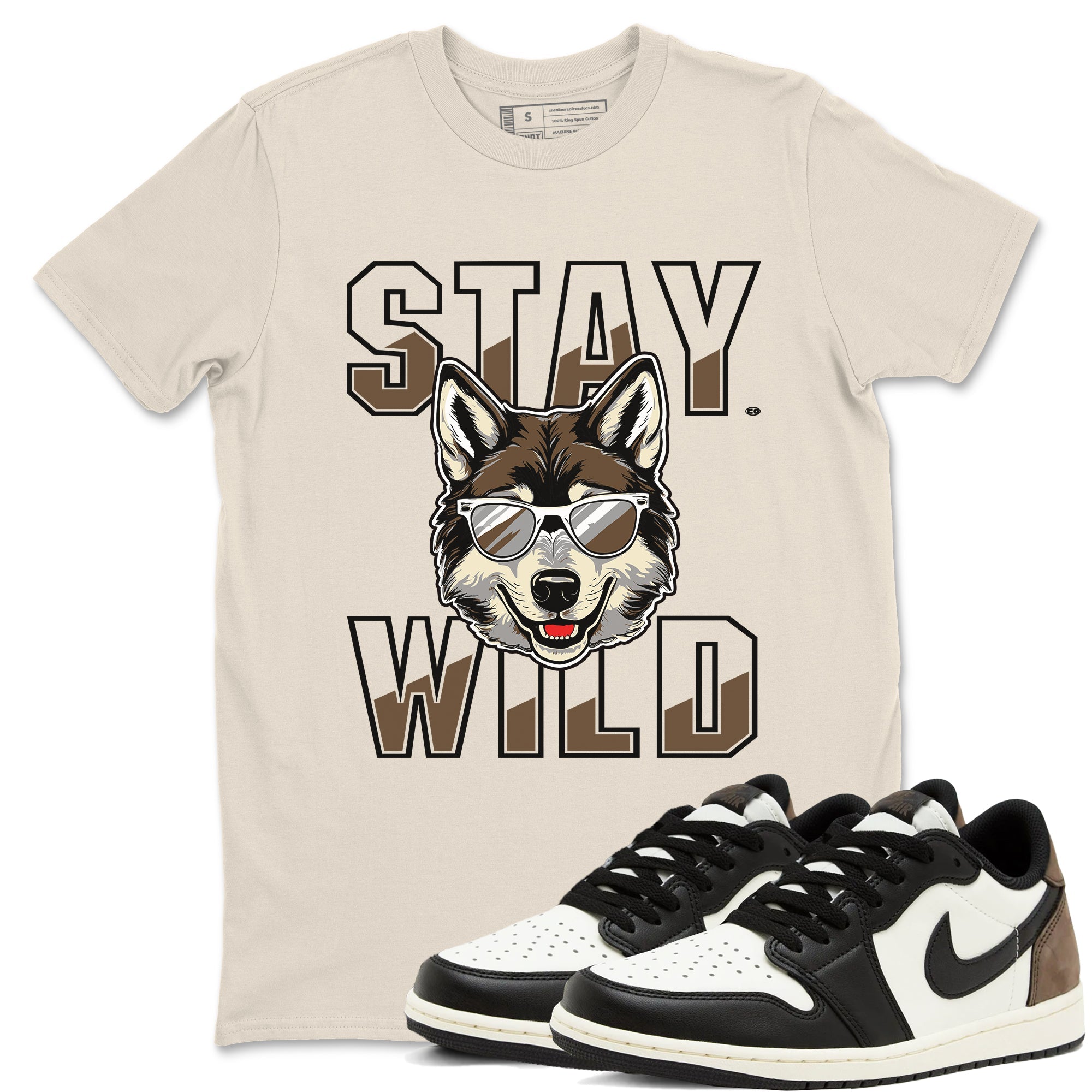Stay Wild snkmatch Tees - Air Jordan 1 Mocha