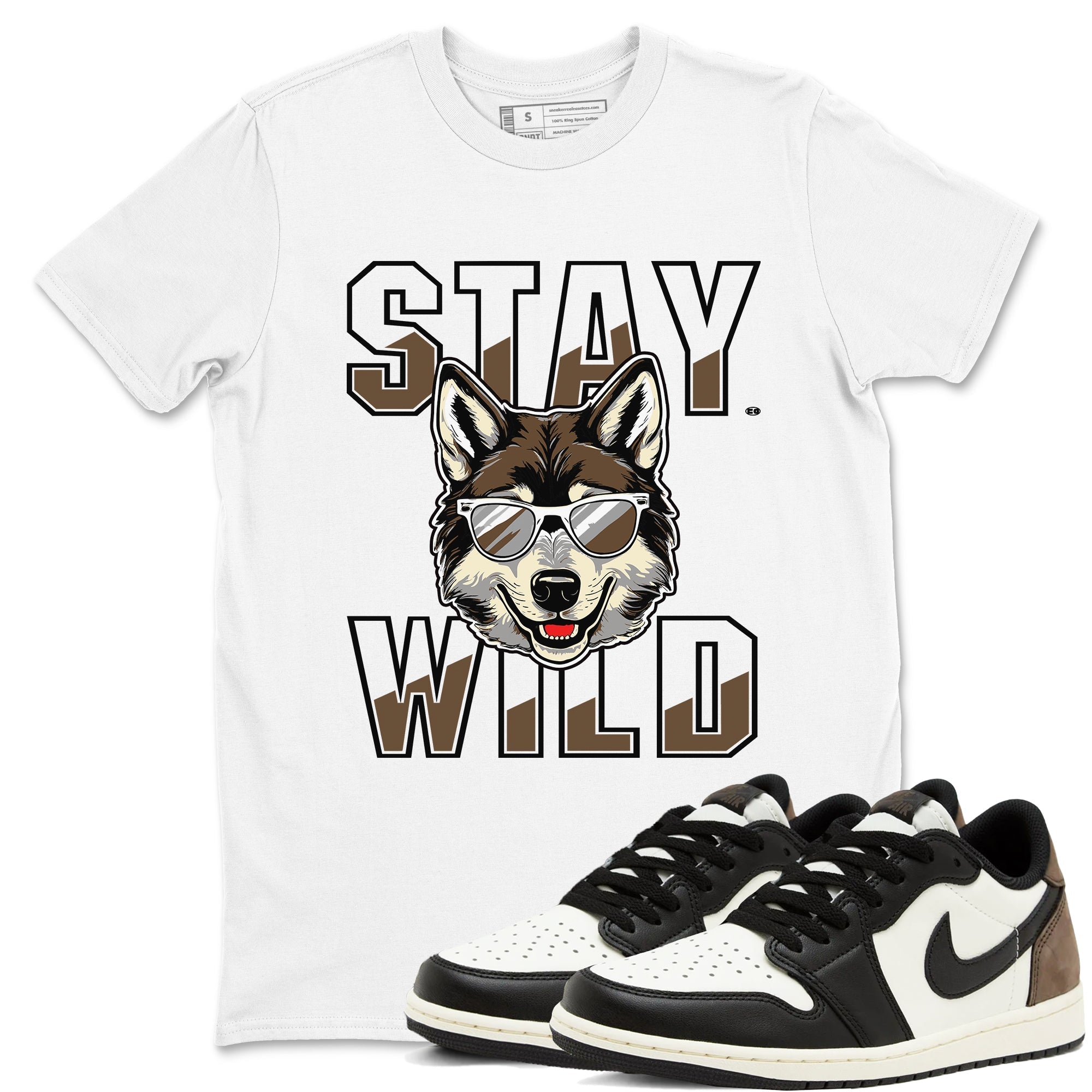 Stay Wild snkmatch Tees - Air Jordan 1 Mocha