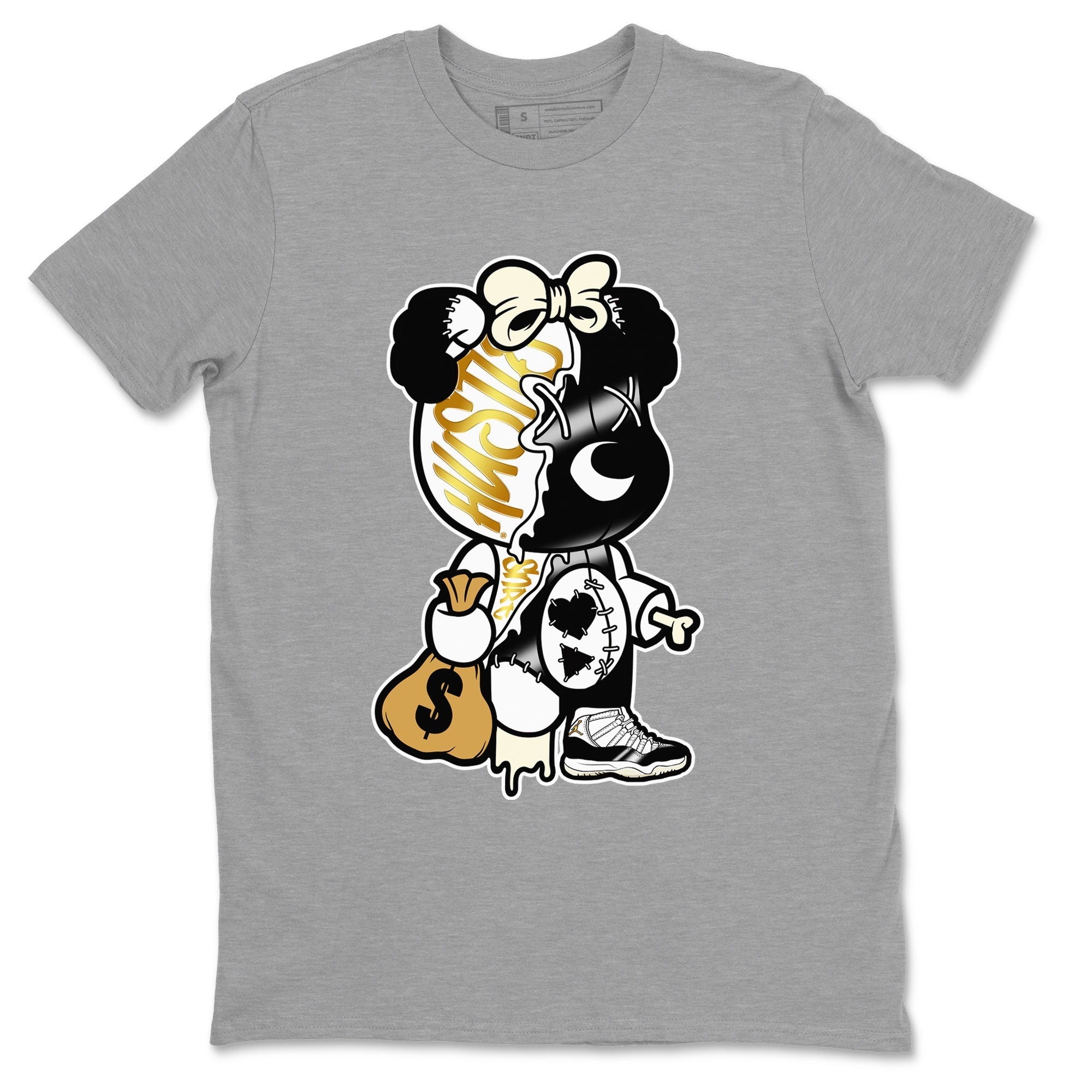 Stitched Hustle Bear snkmatch Tee - Air Jordan 11 Gratitude