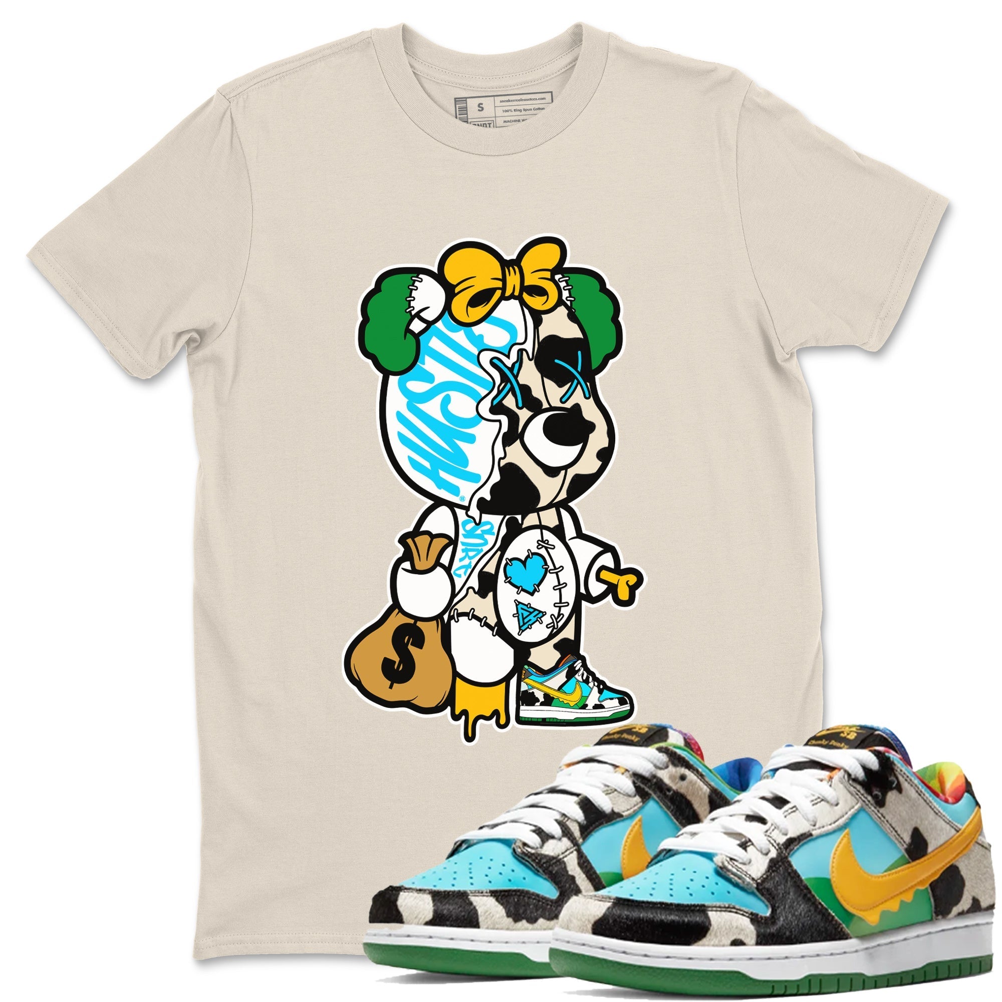 Stitched Hustle Bear Unisex Tops - Dunk Chunky Dunky