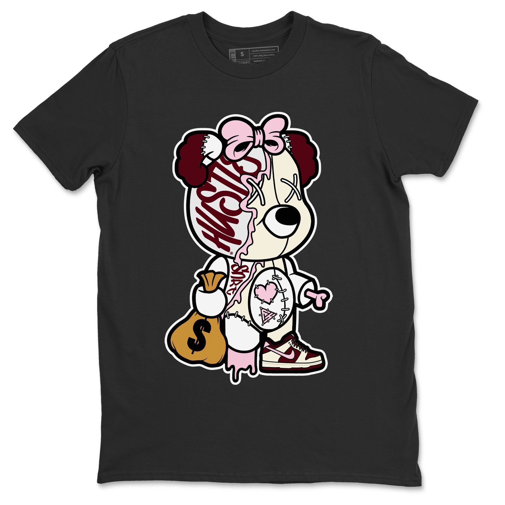 Stitched Hustle Bear Unisex Tops - Dunk Valentines Day