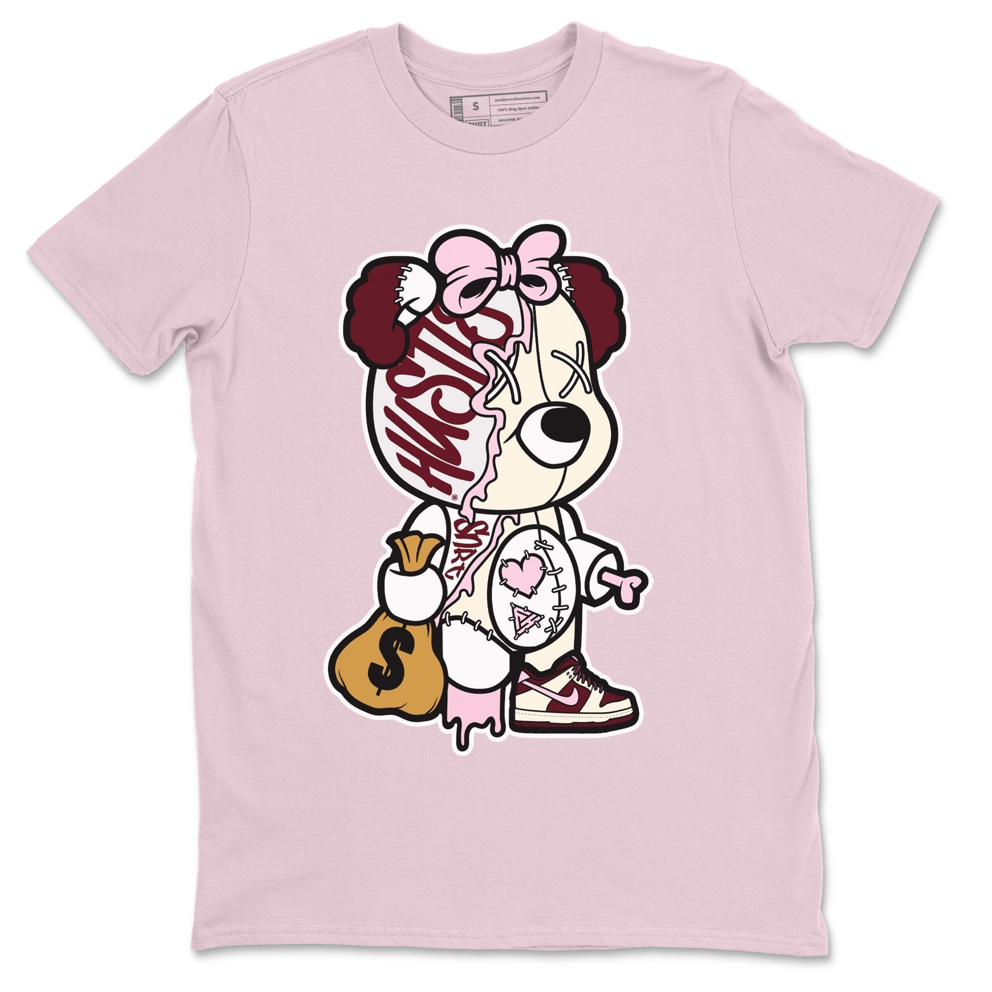 Stitched Hustle Bear Unisex Tops - Dunk Valentines Day