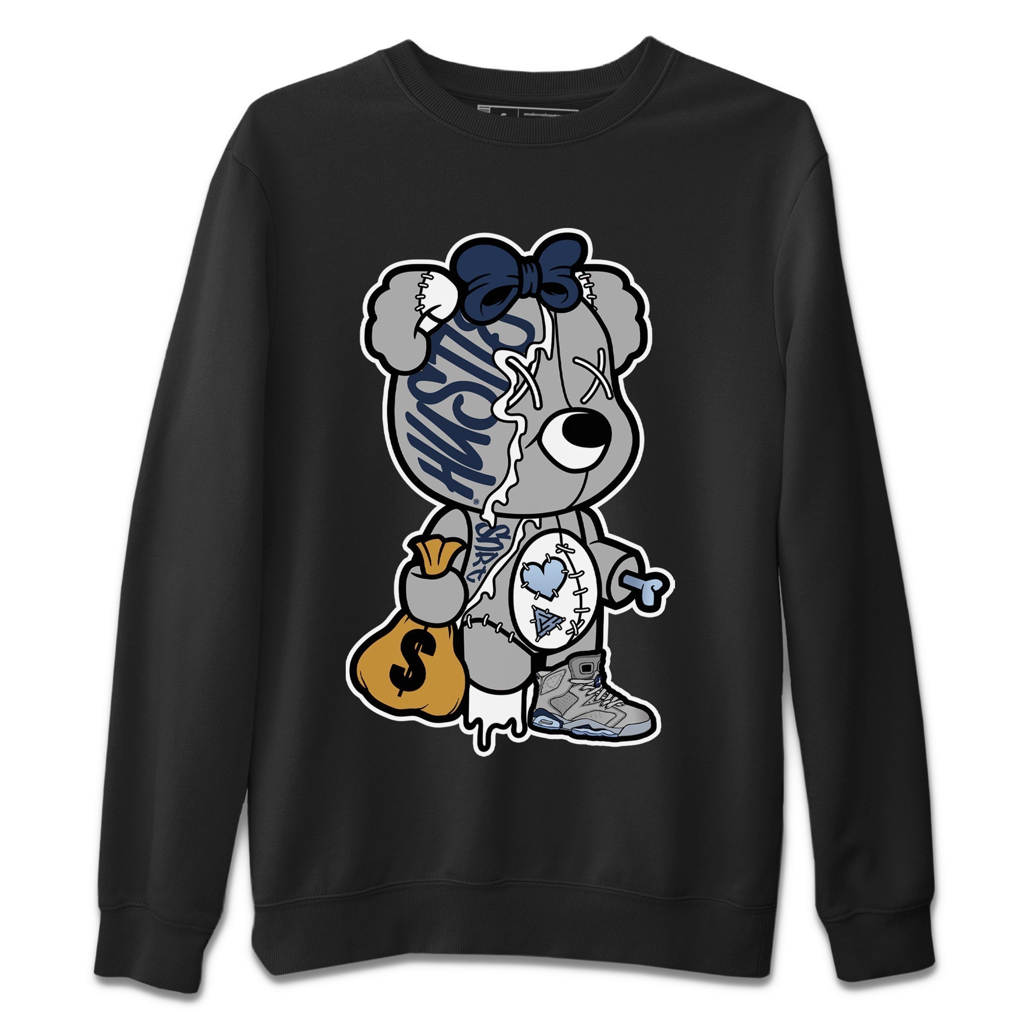 Stitched Hustle Bear Unisex Tops - Air Jordan 6 Georgetown