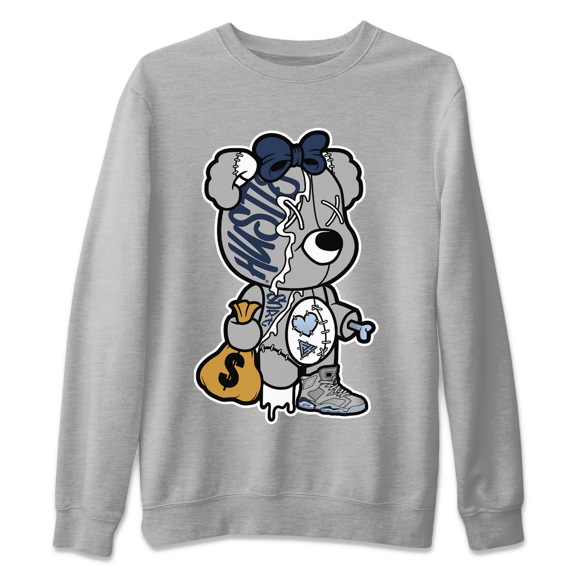 Stitched Hustle Bear Unisex Tops - Air Jordan 6 Georgetown