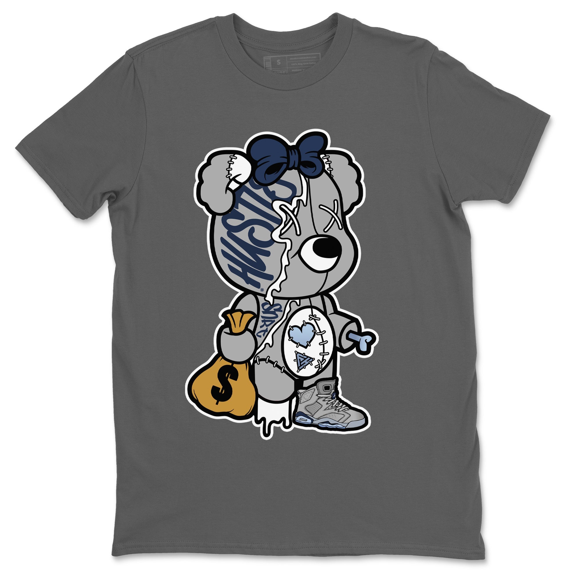 Stitched Hustle Bear Unisex Tops - Air Jordan 6 Georgetown