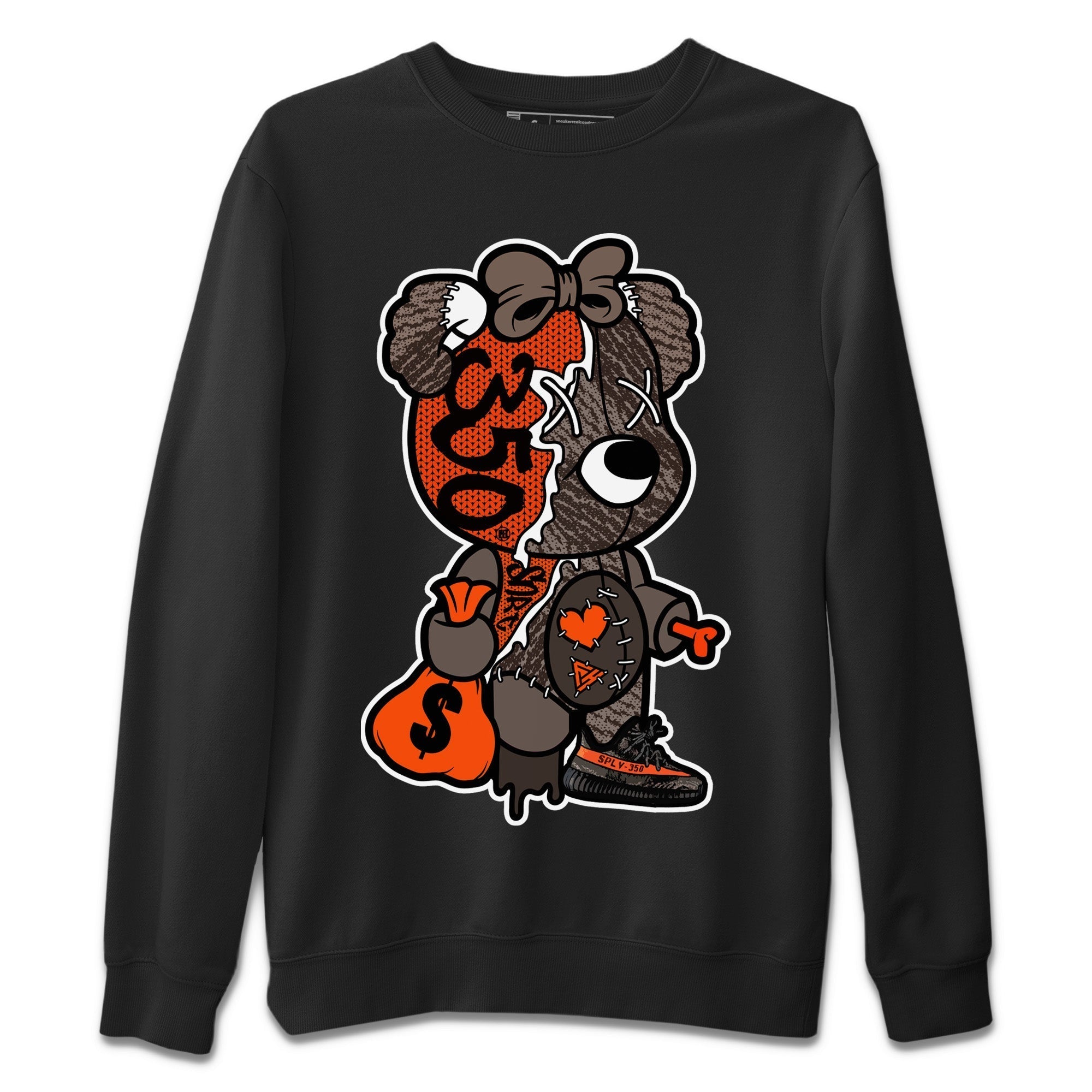 Stitched Hustle Bear Unisex Tops - Yeezy 350 Carbon Beluga