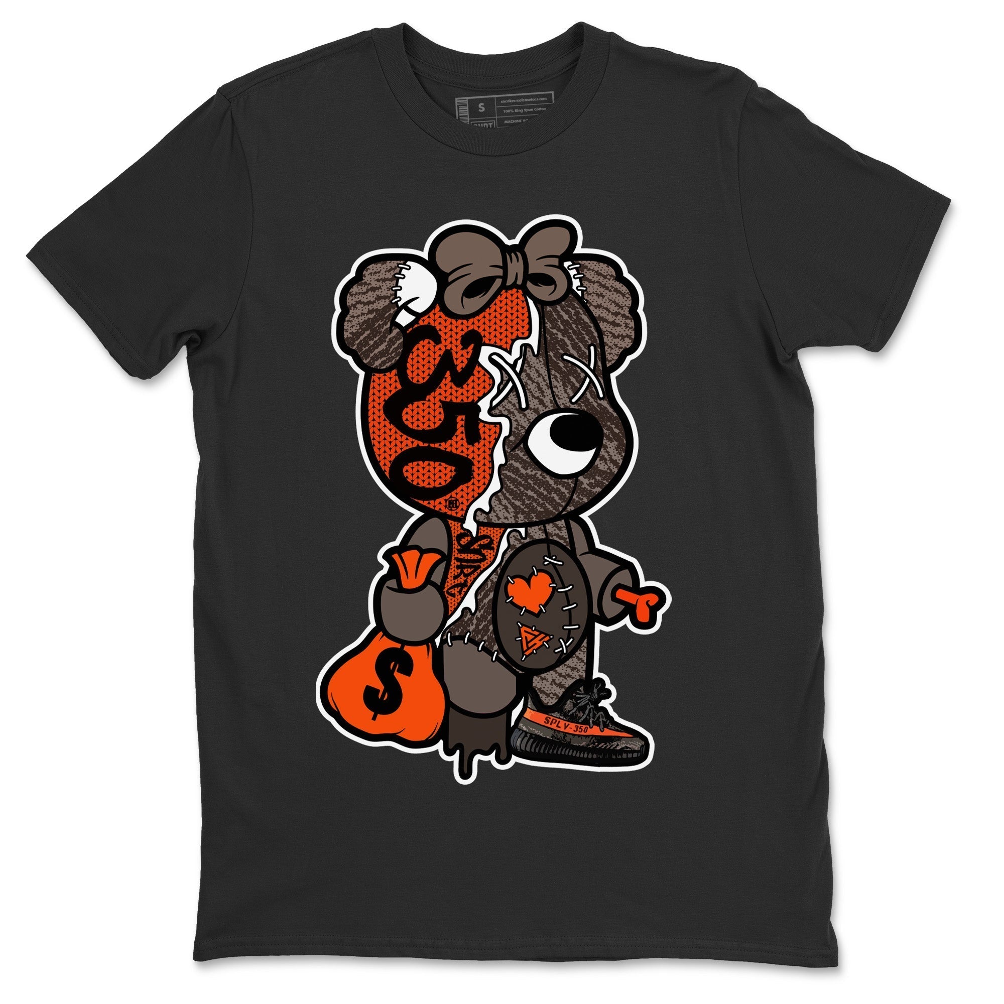 Stitched Hustle Bear Unisex Tops - Yeezy 350 Carbon Beluga