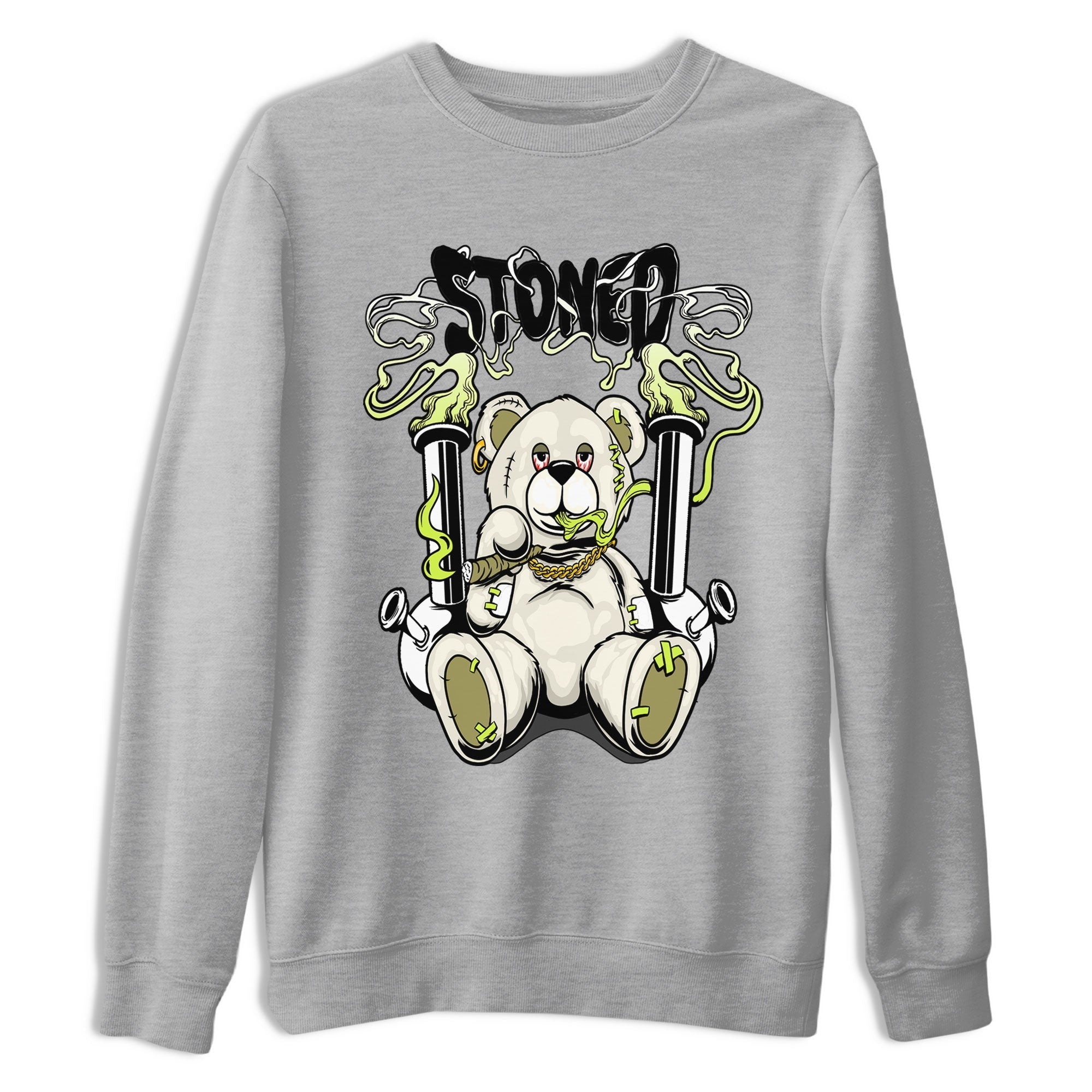 Stoned Bear snkmatch Tee - Air Jordan 1 Travis Scott Golf Olive