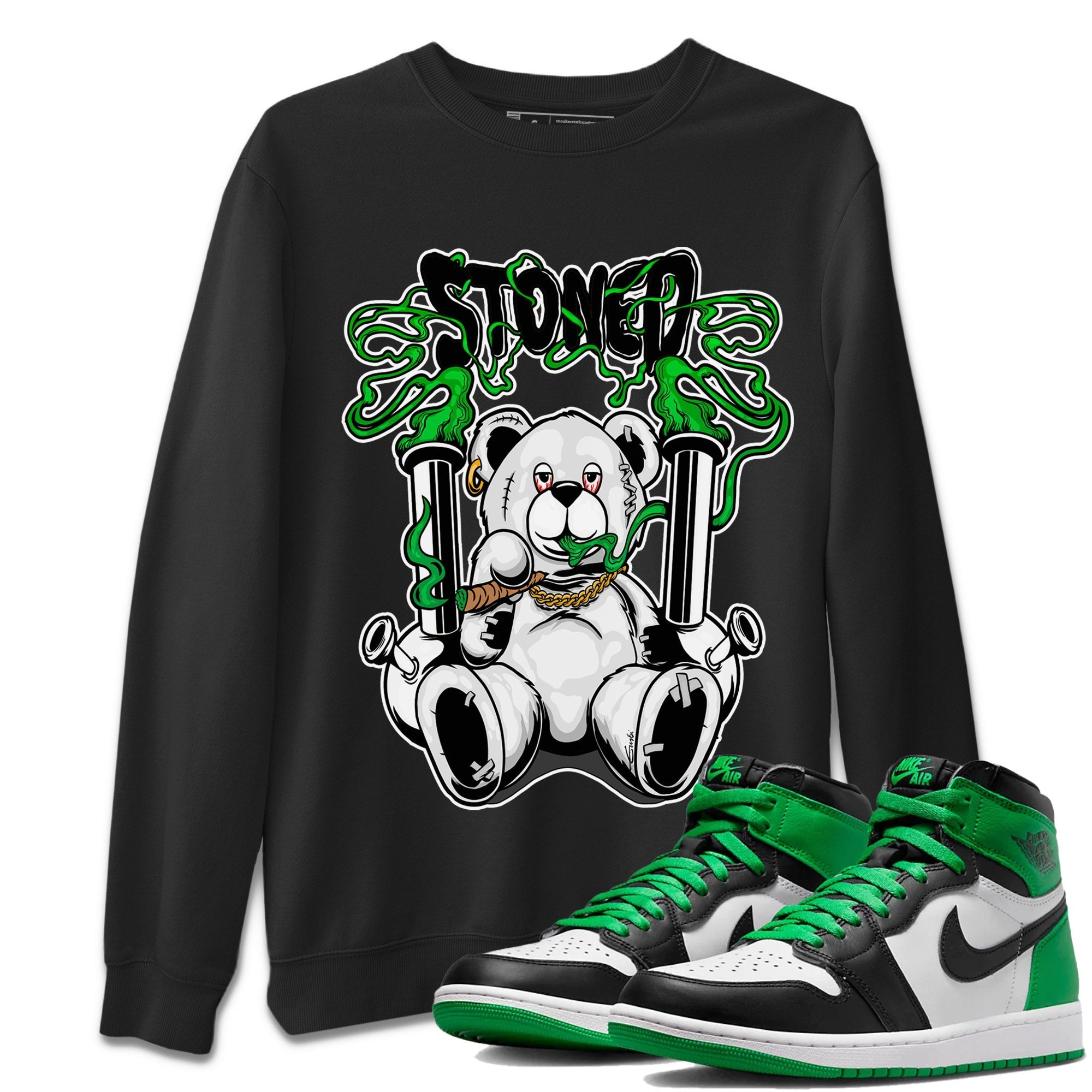 Stoned Bear Unisex Tops - Air Jordan 1 Celtics