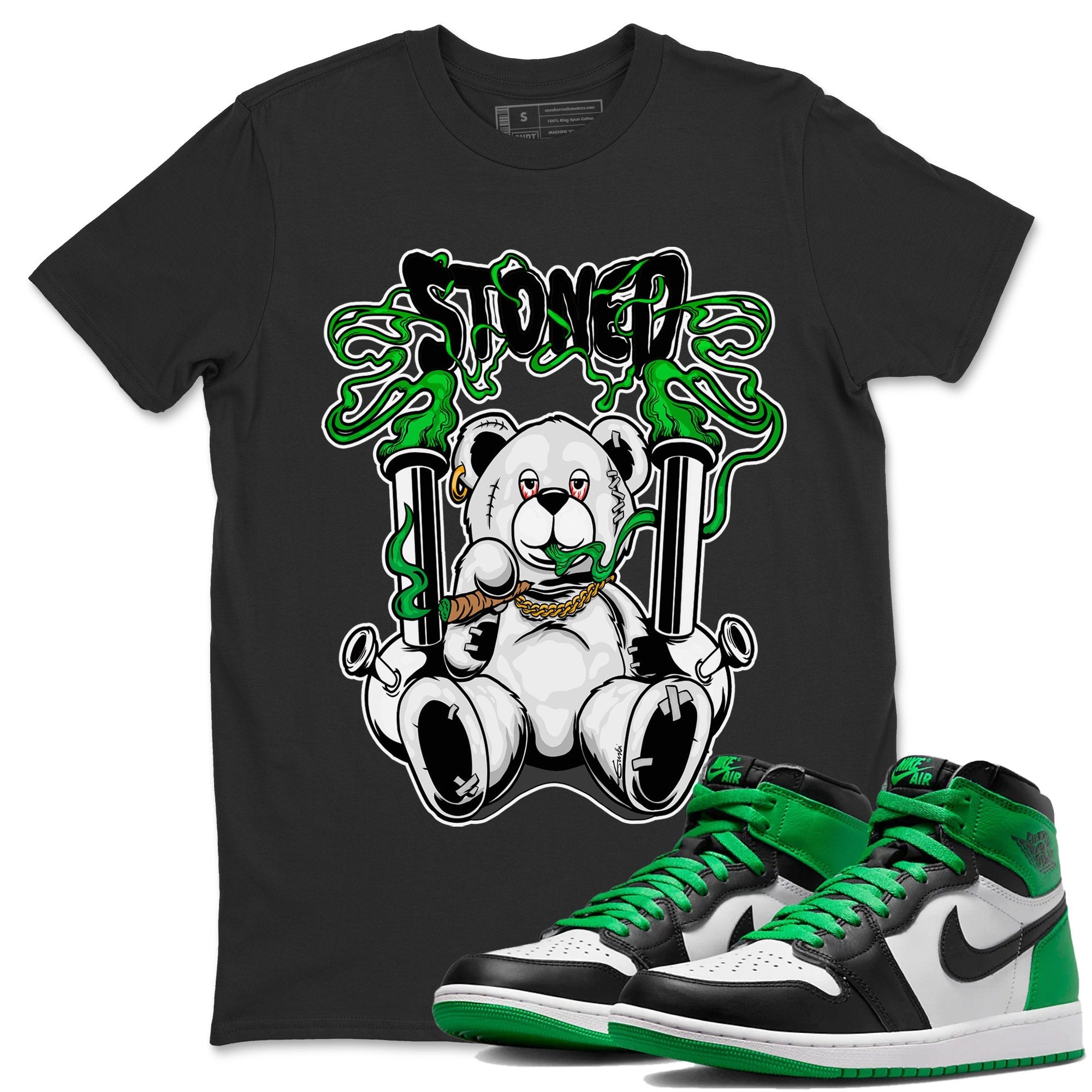 Stoned Bear Unisex Tops - Air Jordan 1 Celtics
