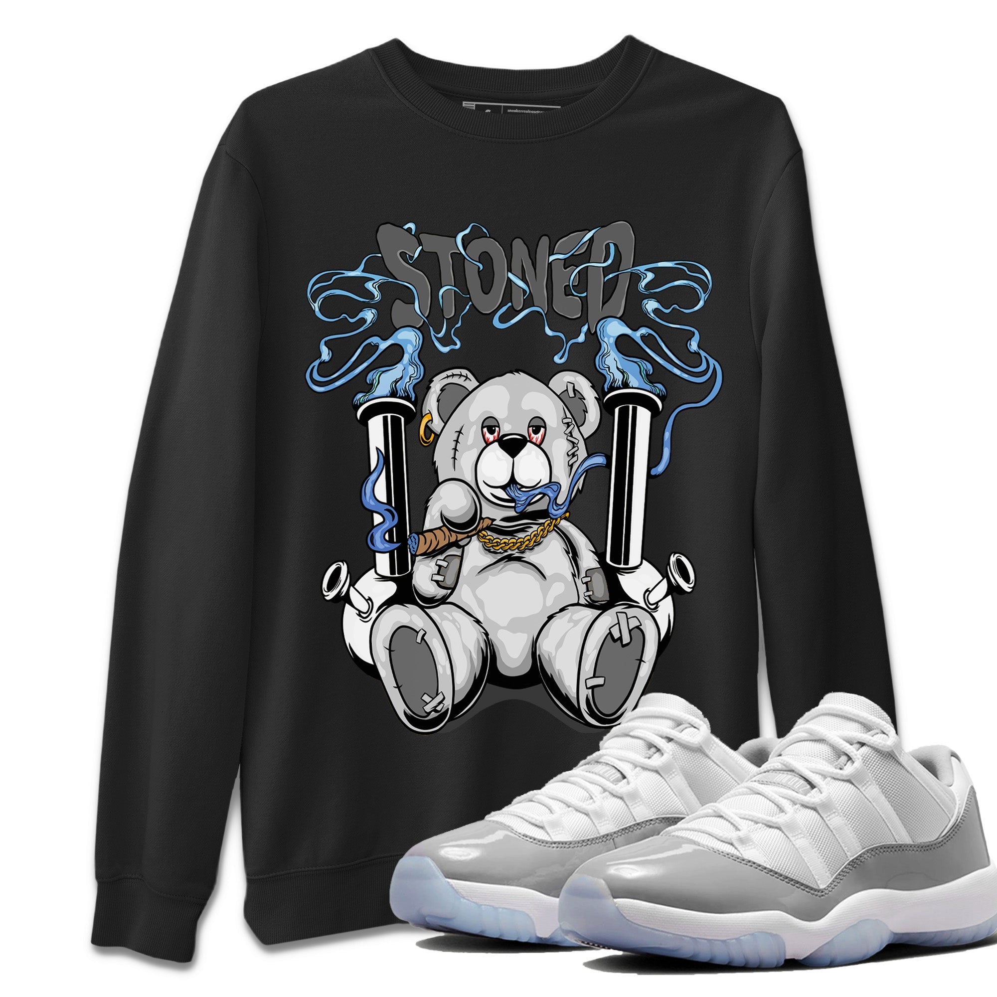 Stoned Bear Unisex Tops - Air Jordan 11 White Cement