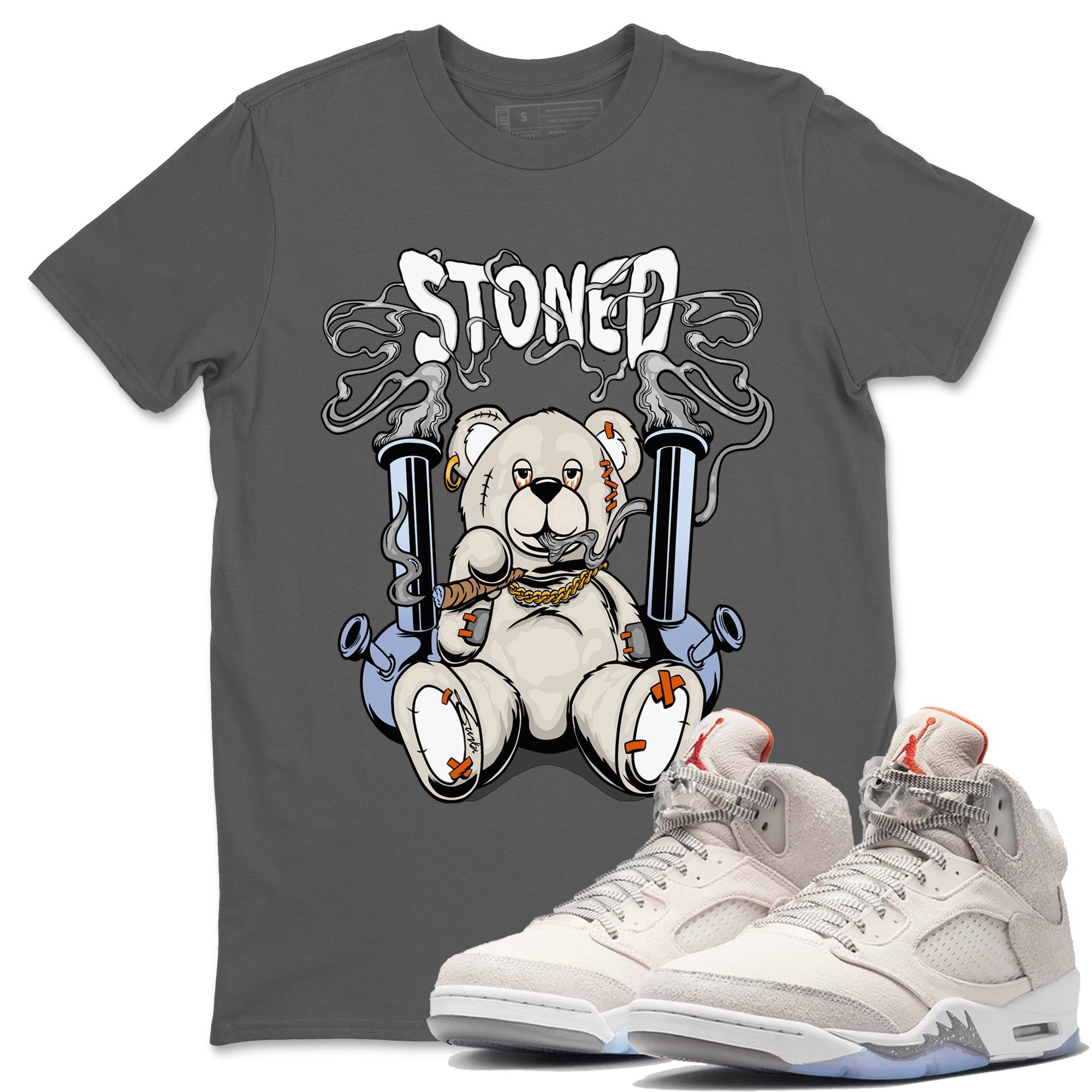 Stoned Bear Unisex Tops - Air Jordan 5 Craft