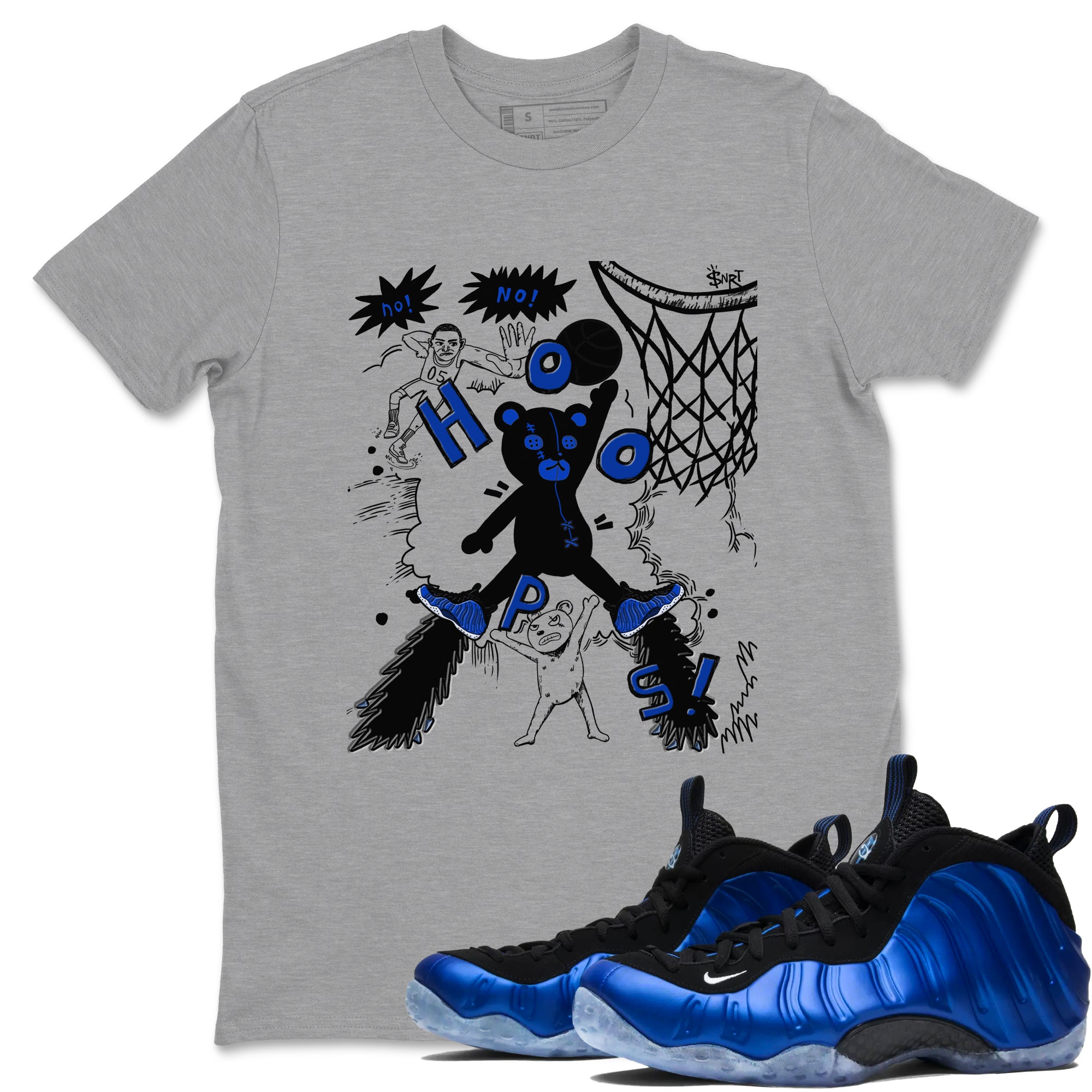 Stop The Bear snkmatch Tees - Air Foamposite One Royal