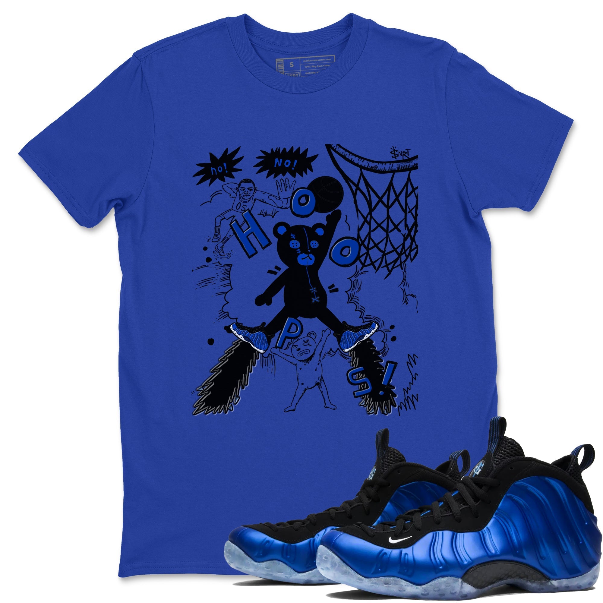 Stop The Bear snkmatch Tees - Air Foamposite One Royal