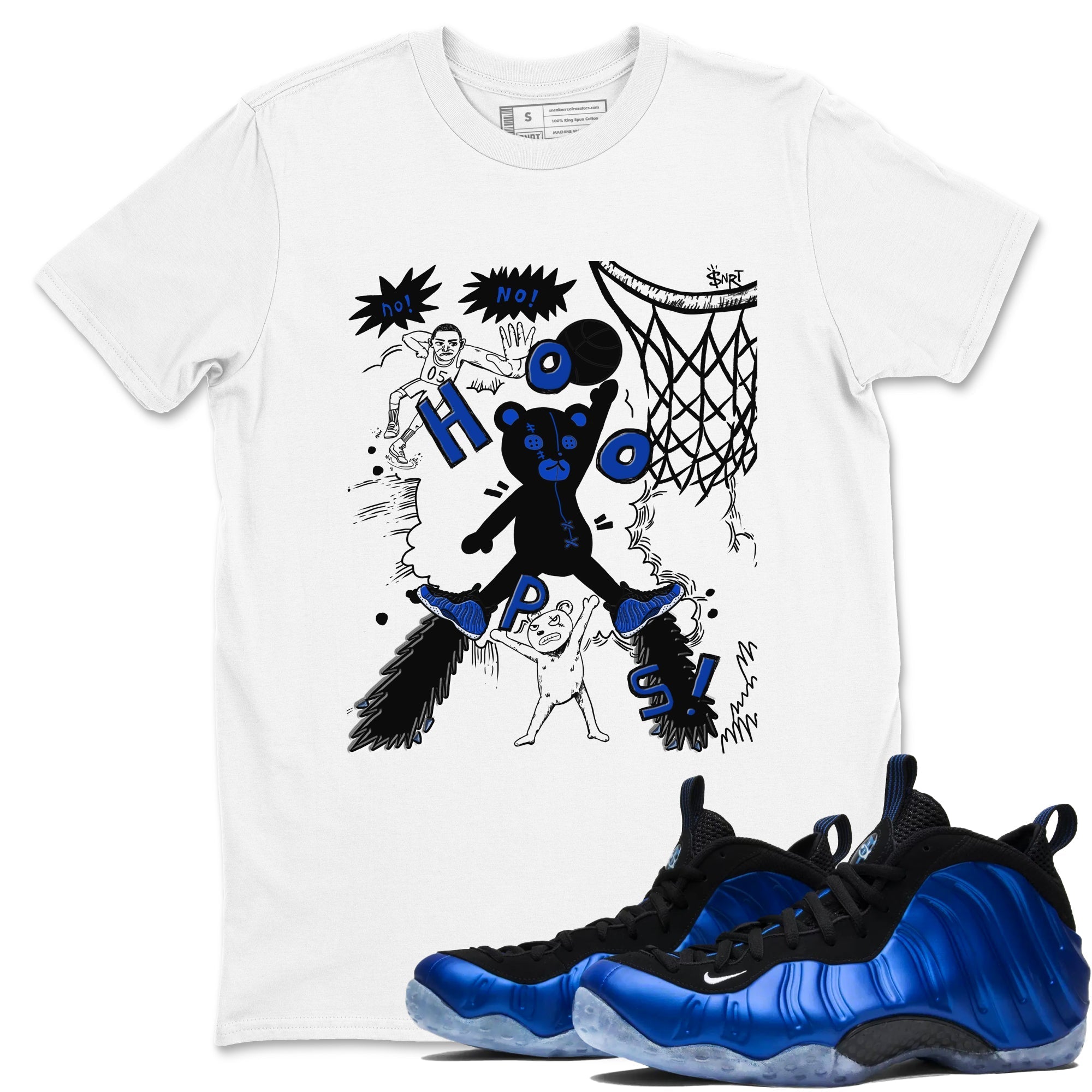 Stop The Bear snkmatch Tees - Air Foamposite One Royal