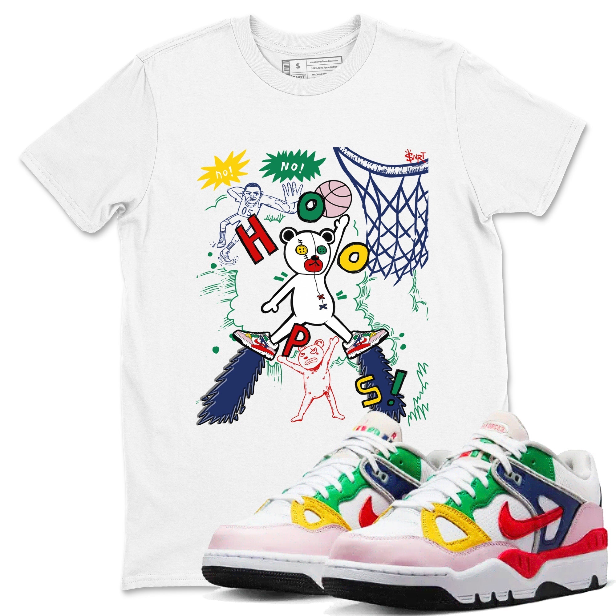 Stop The Bear snkmatch Tees - Air Force 3 Blue Void and Tour Yellow
