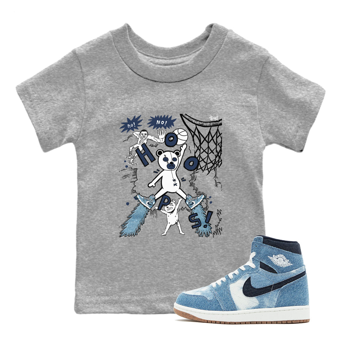 Stop The Bear snkmatch Tees Kids - Air Jordan 1 Denim 2024