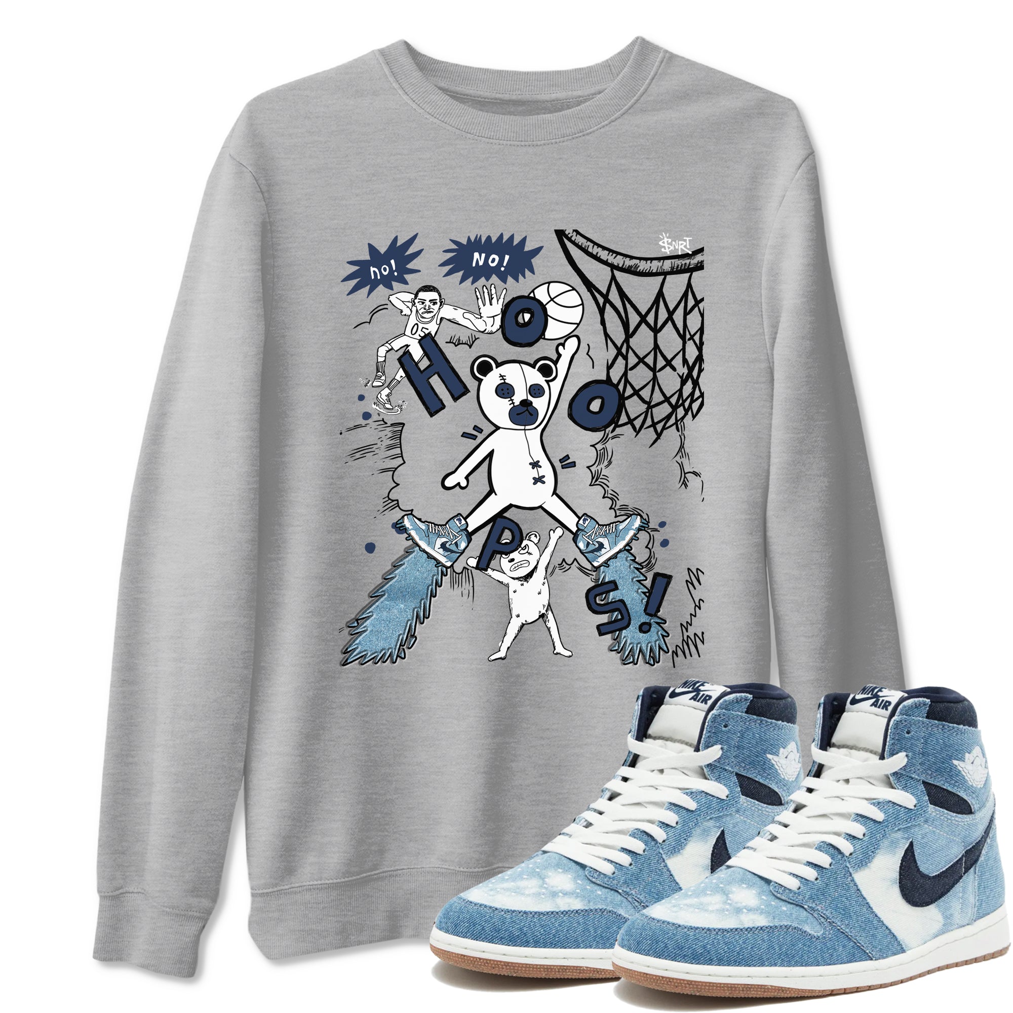 Stop The Bear snkmatch Tees - Air Jordan 1 Denim 2024