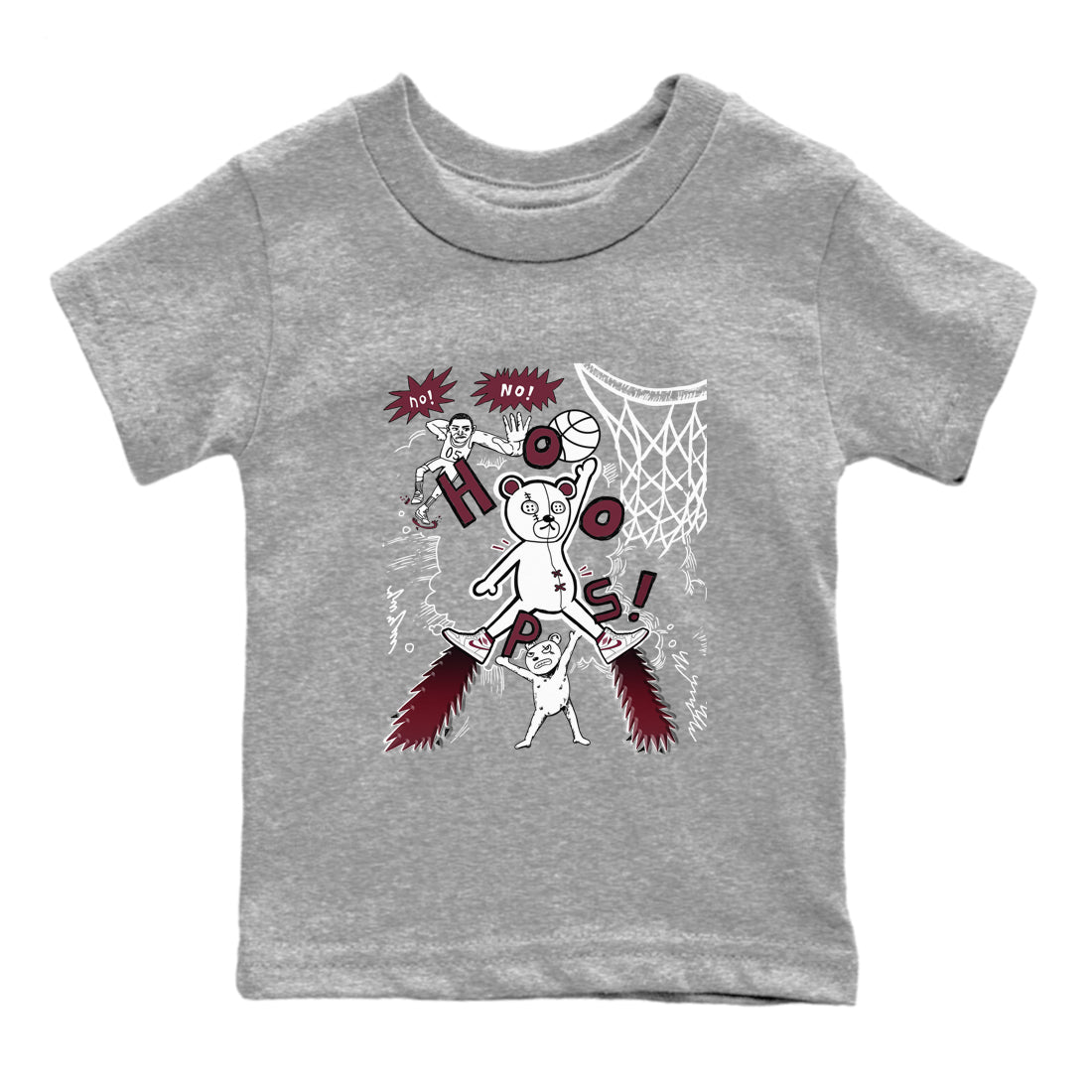 Stop The Bear snkmatch Tees Kids - Air Jordan 1 Metallic Burgundy