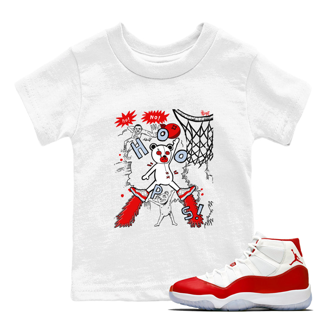 Stop The Bear snkmatch Tees Kids - Air Jordan 11 Cherry