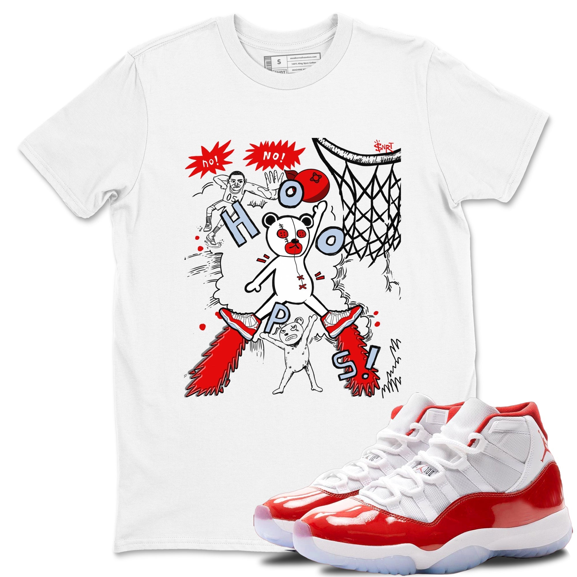 Stop The Bear snkmatch Tees - Air Jordan 11 Cherry