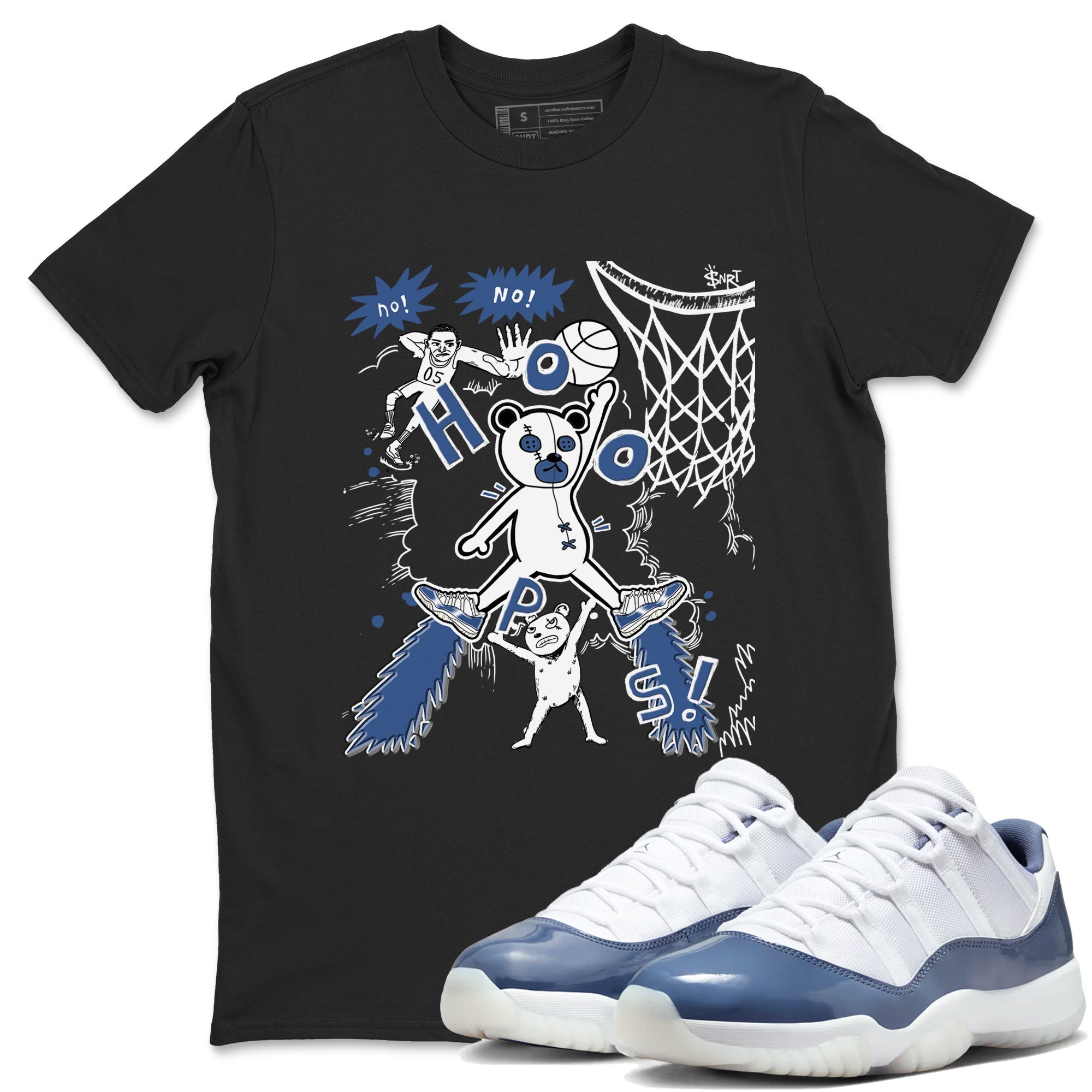 Stop The Bear snkmatch Tees - Air Jordan 11 Diffused Blue
