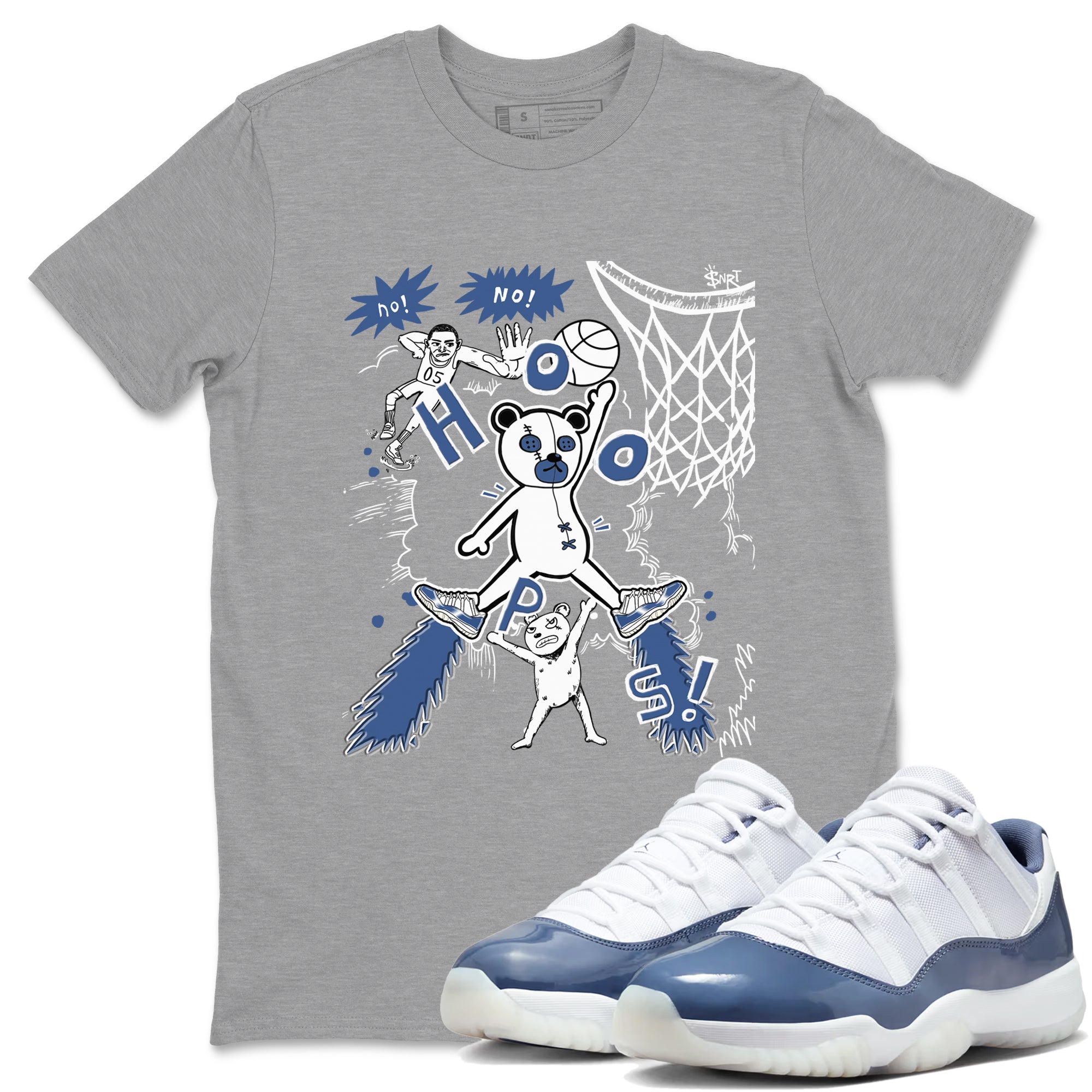 Stop The Bear snkmatch Tees - Air Jordan 11 Diffused Blue