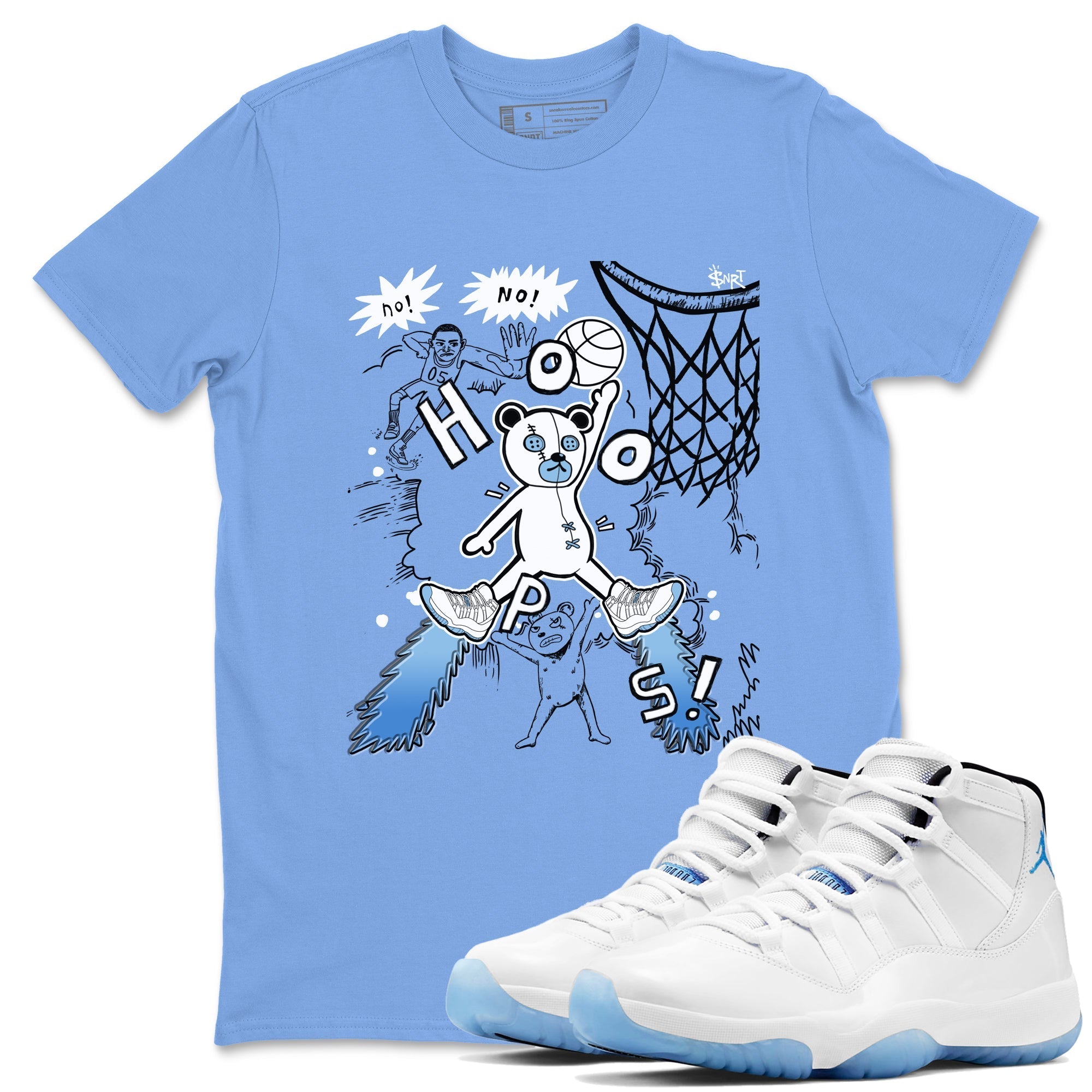 Stop The Bear snkmatch Tees - Air Jordan 11 Legend Blue