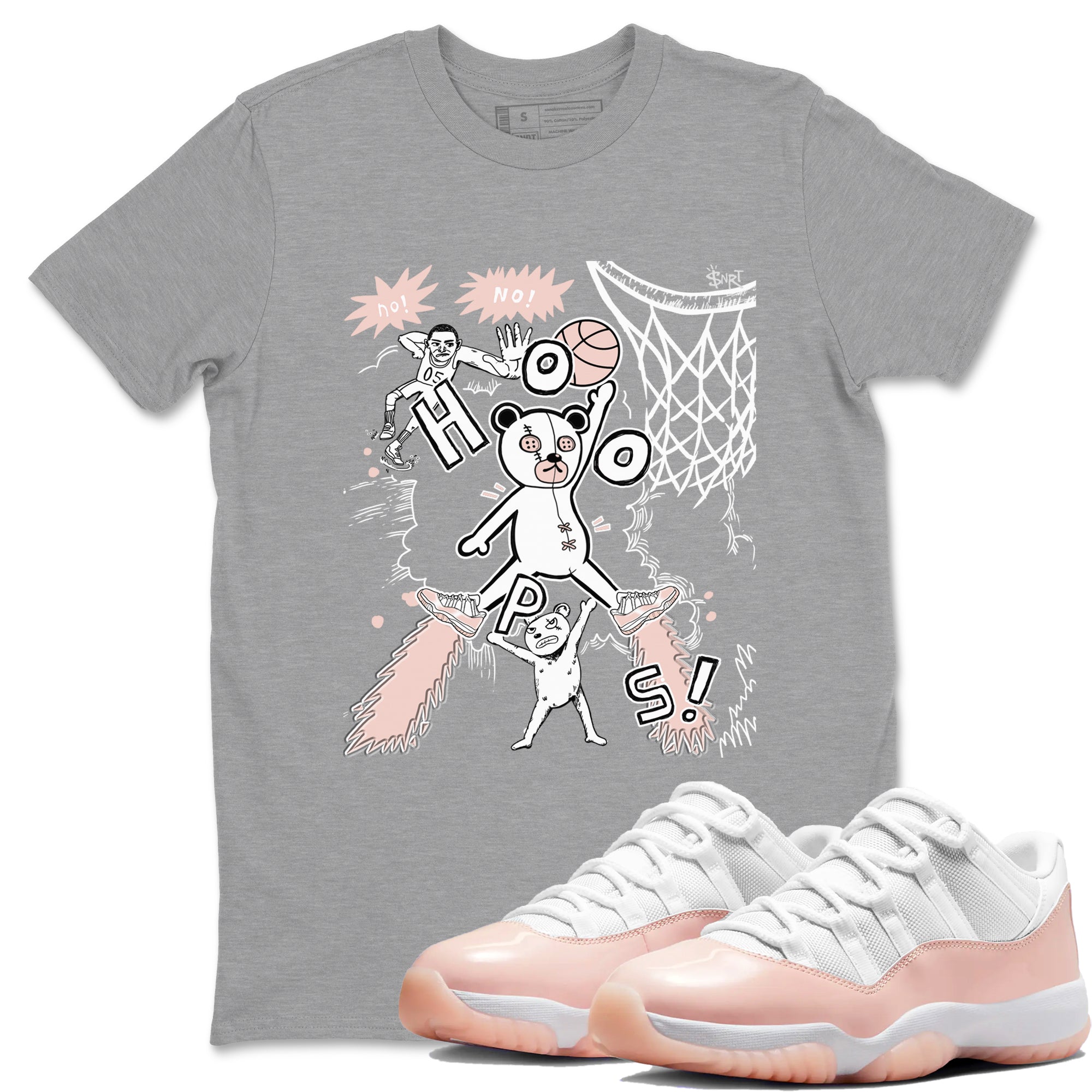 Stop The Bear snkmatch Tees - Air Jordan 11 Legend Pink