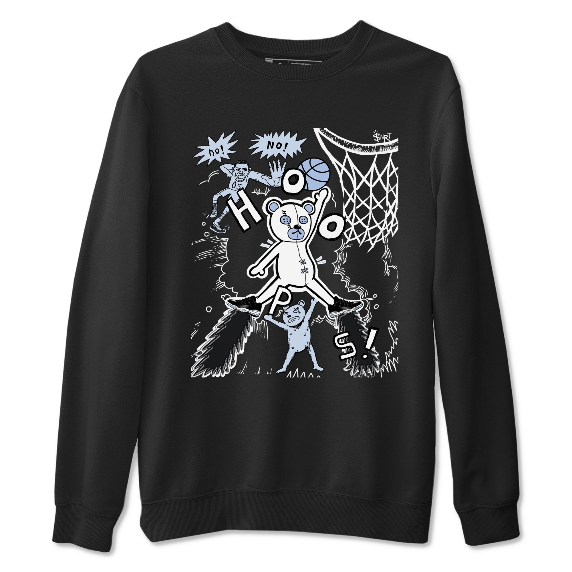 Stop The Bear snkmatch Tees - Air Jordan 11 Black and Varsity Royal