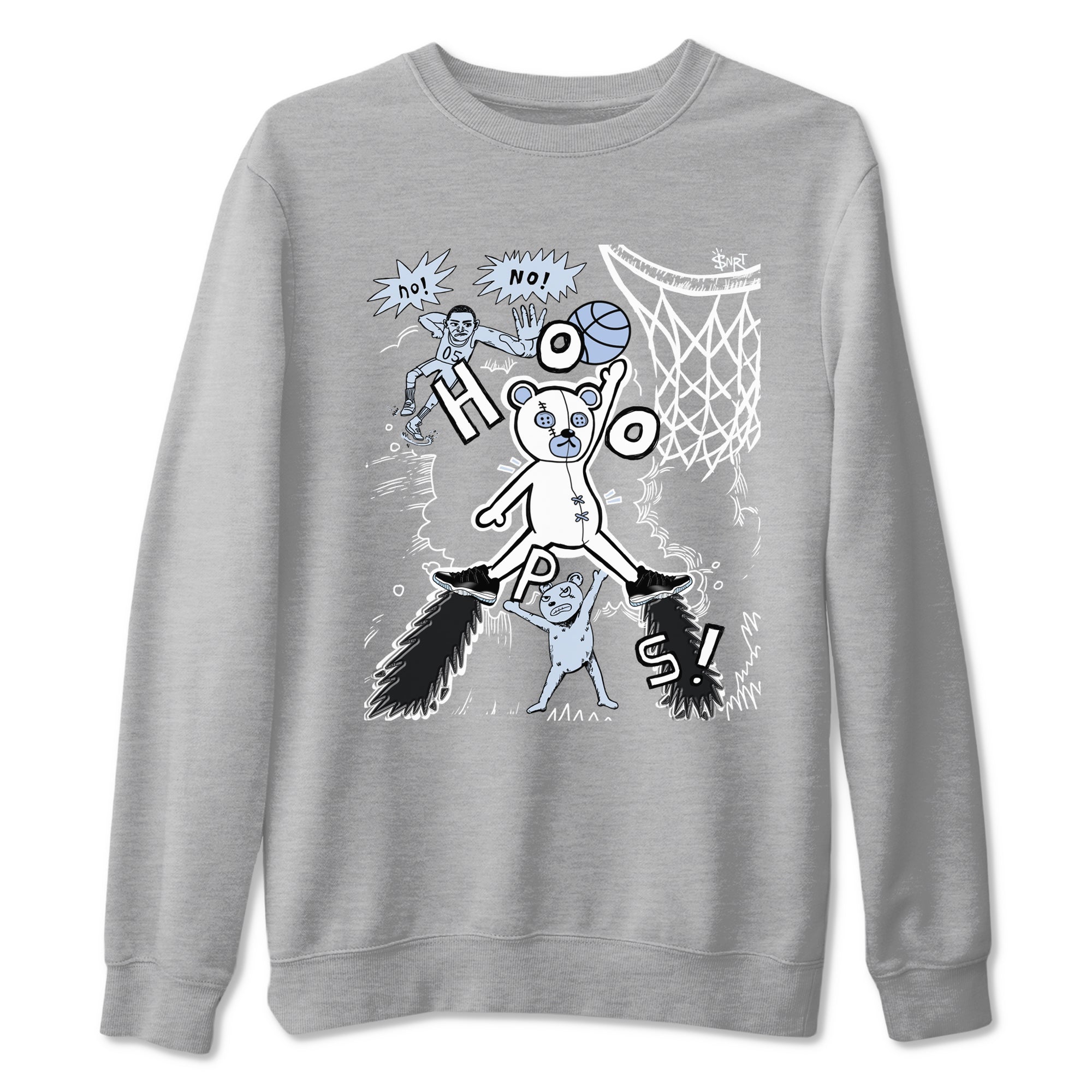 Stop The Bear snkmatch Tees - Air Jordan 11 Black and Varsity Royal