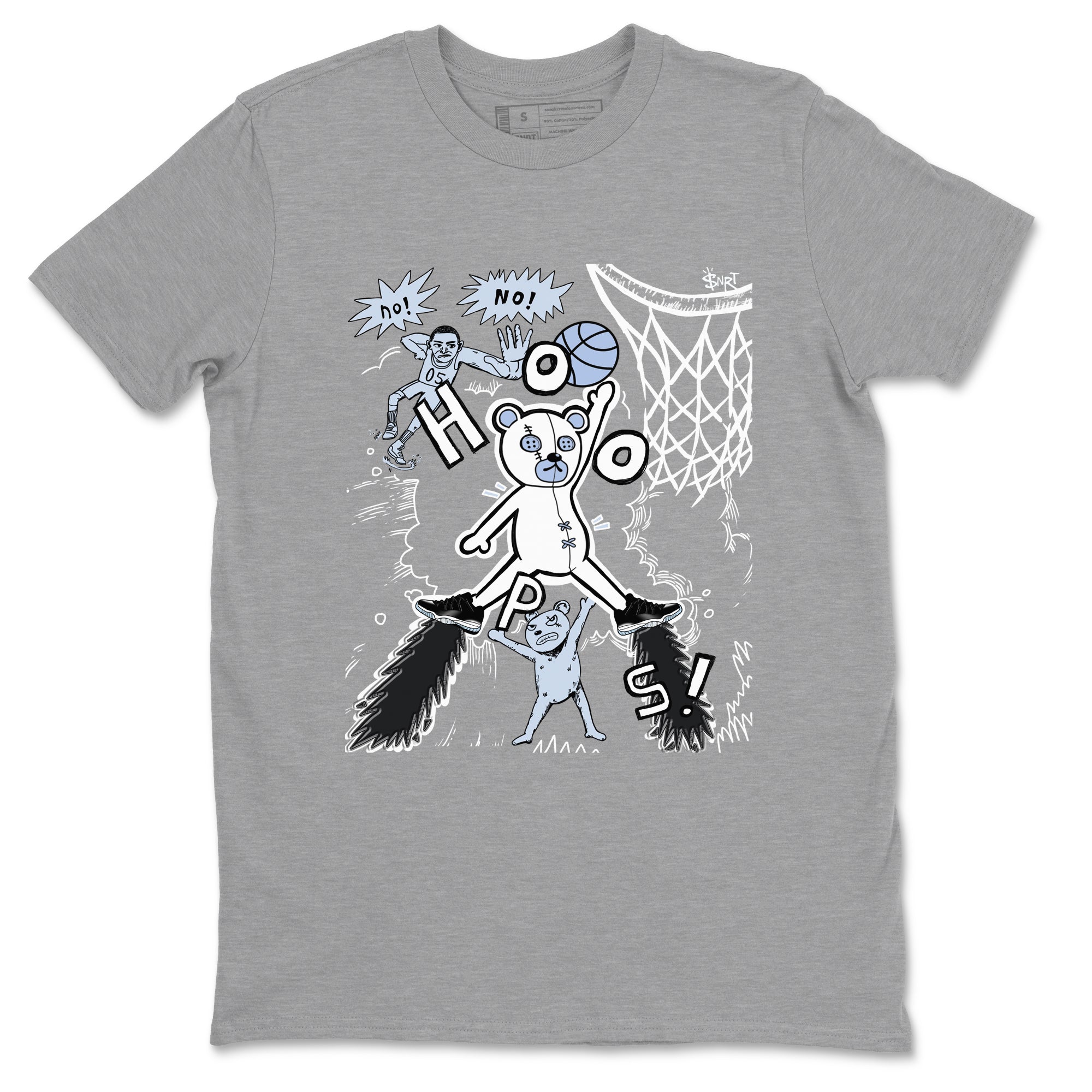 Stop The Bear snkmatch Tees - Air Jordan 11 Black and Varsity Royal
