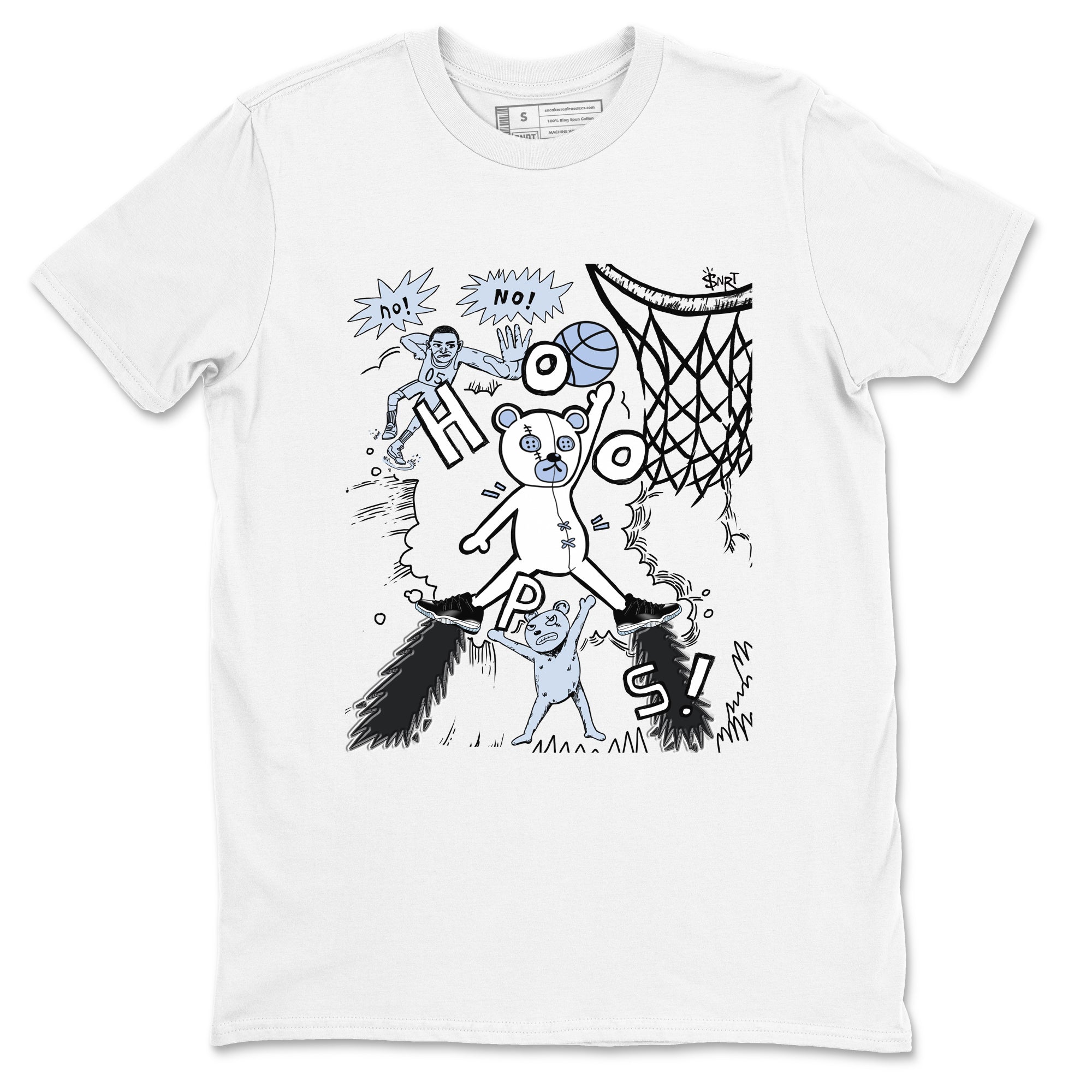Stop The Bear snkmatch Tees - Air Jordan 11 Black and Varsity Royal