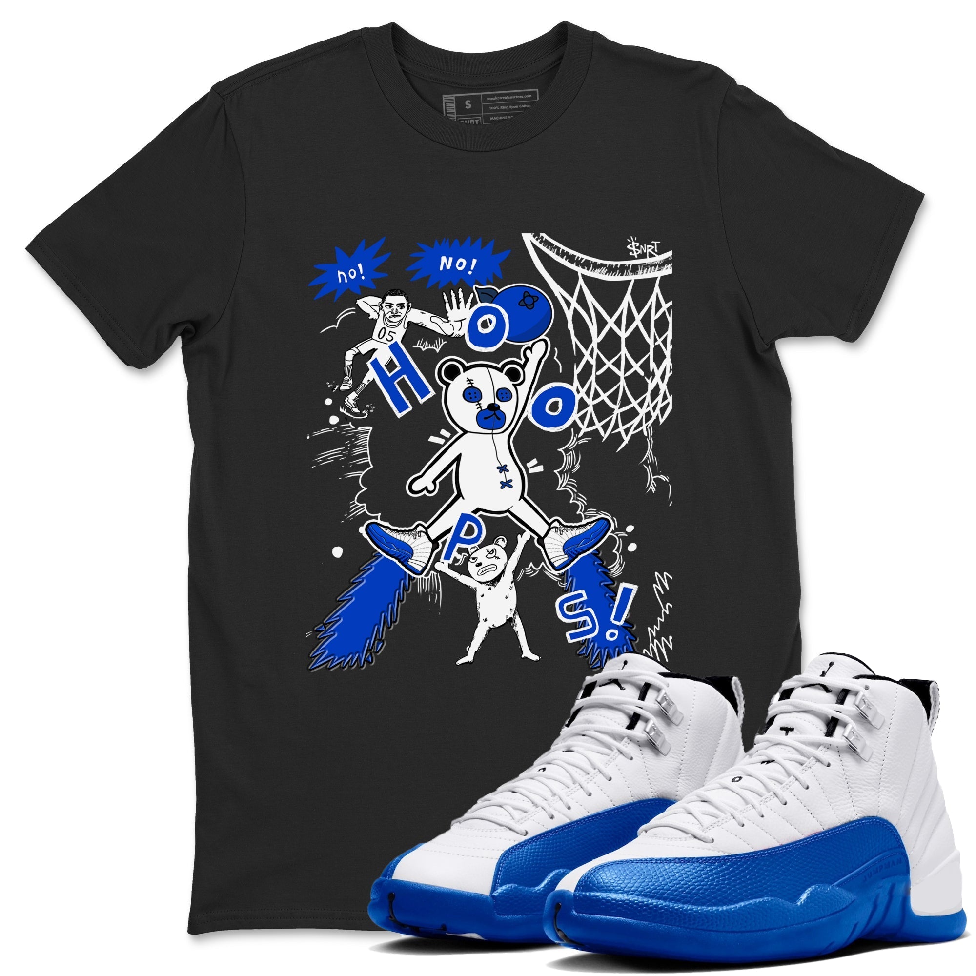 Stop The Bear snkmatch Tees - Air Jordan 12 Blueberry