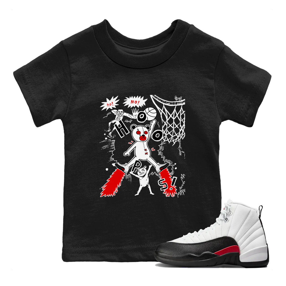 Stop The Bear snkmatch Tees Kids - Air Jordan 12 Taxi Flip