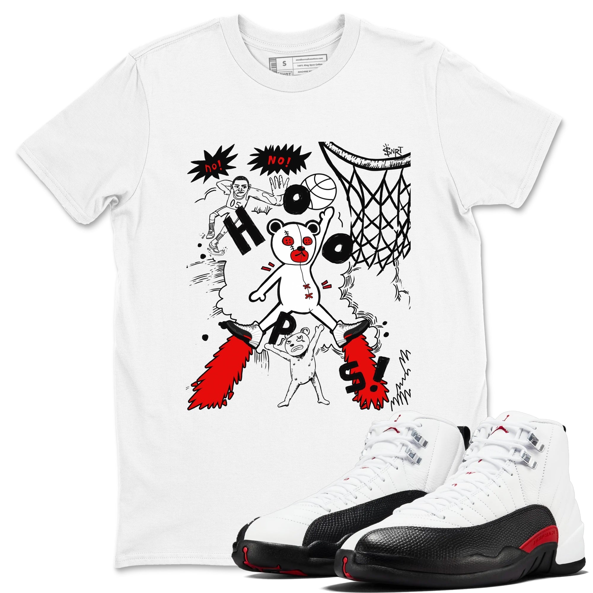Stop The Bear snkmatch Tees - Air Jordan 12 Taxi Flip