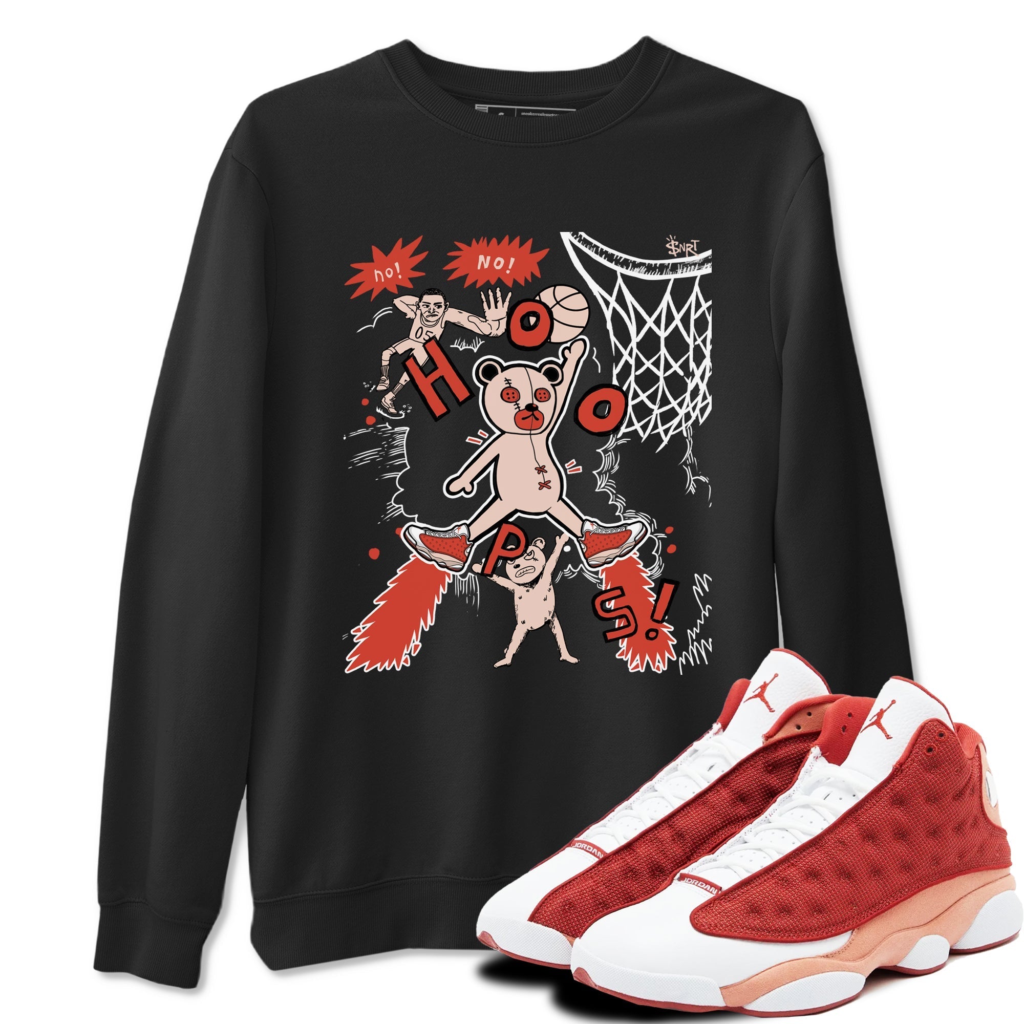 Stop The Bear snkmatch Tees - Air Jordan 13 Dune Red
