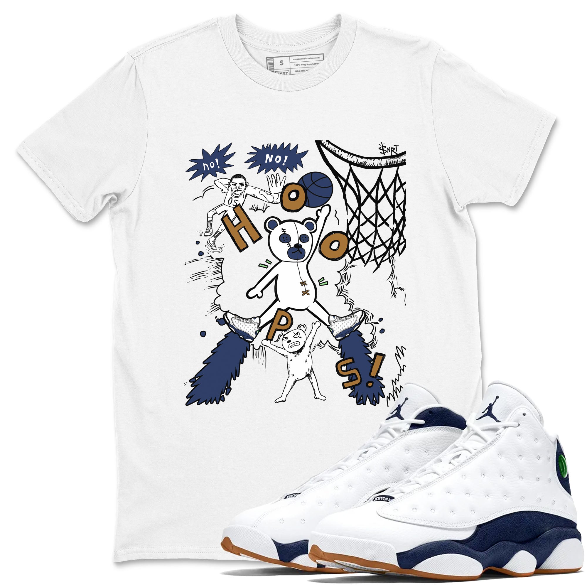 Stop The Bear snkmatch Tees - Air Jordan 13 Midnight Navy